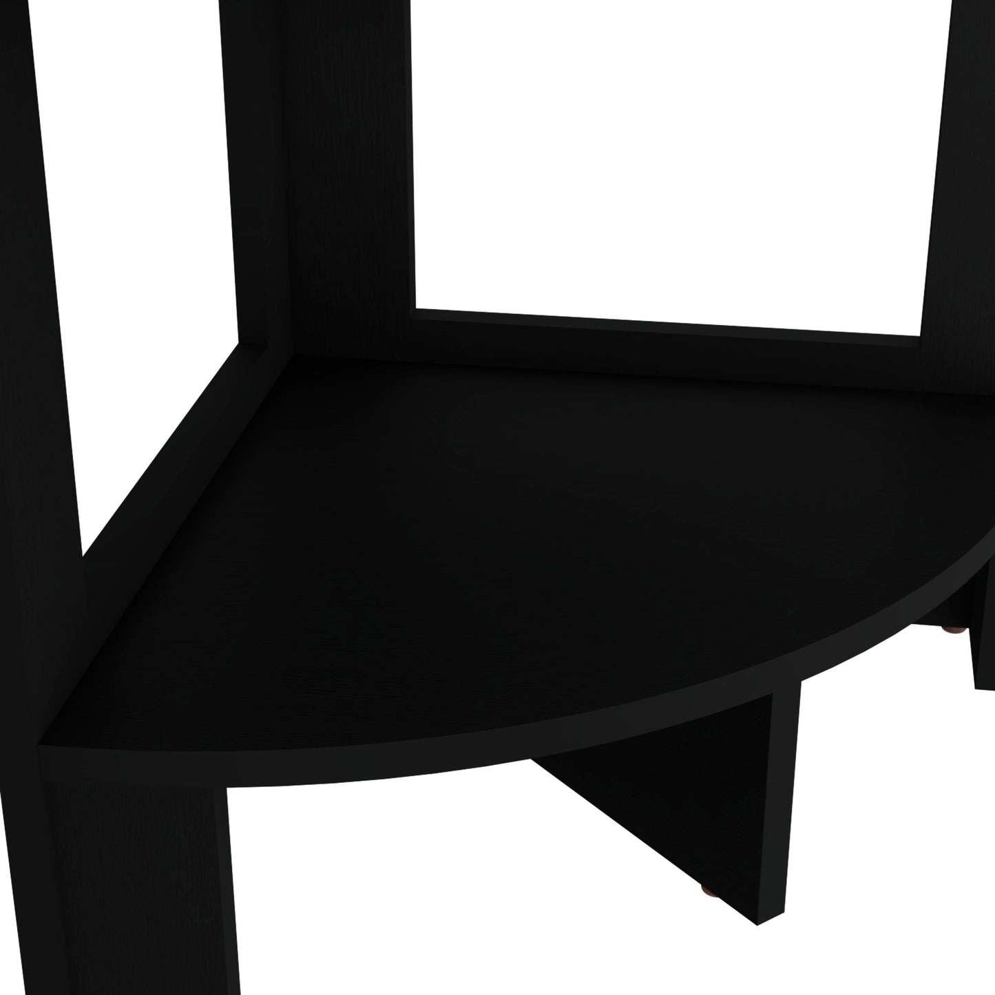 Sleek black corner shelf modern design perfect for stylish living spaces
