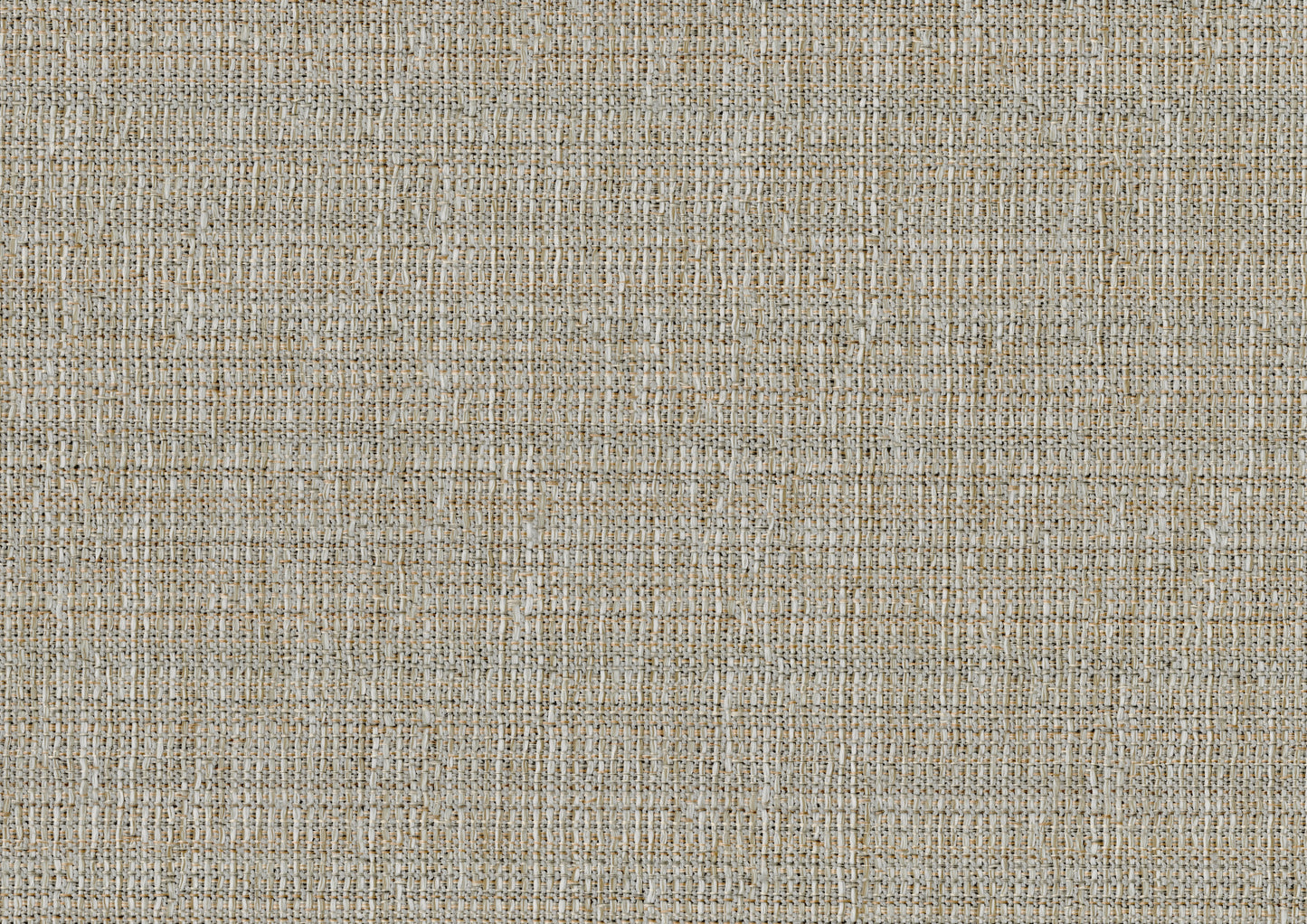 Closeup of a beige textured linen fabric with visible weave and slight gold undertones