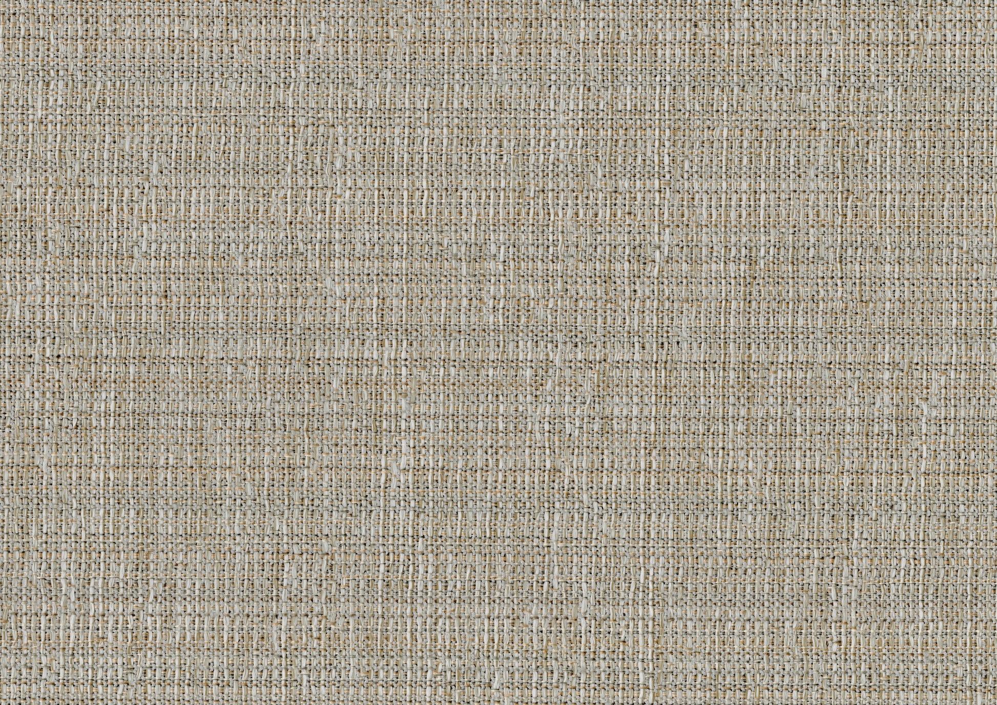 Closeup of a beige textured linen fabric with visible weave and slight gold undertones