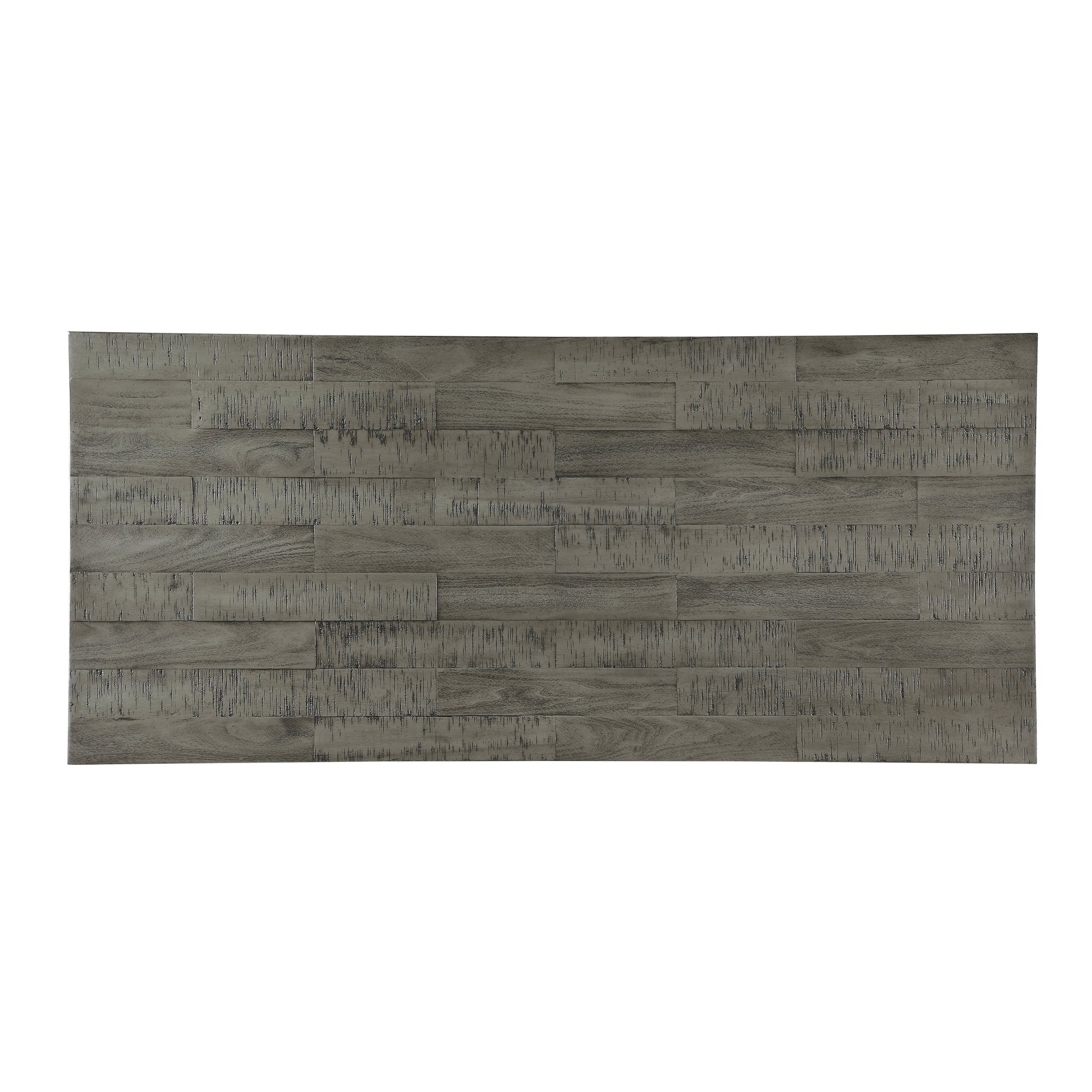 Textured gray wood grain panel with horizontal plank design