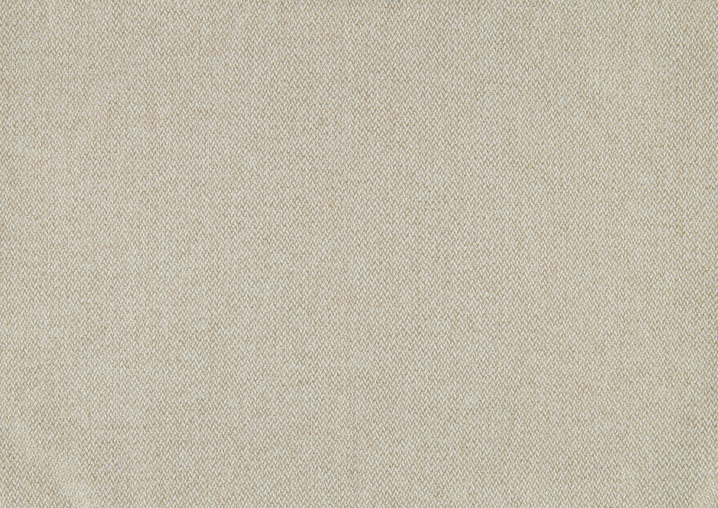 Closeup of textured beige woven fabric swatch for upholstery