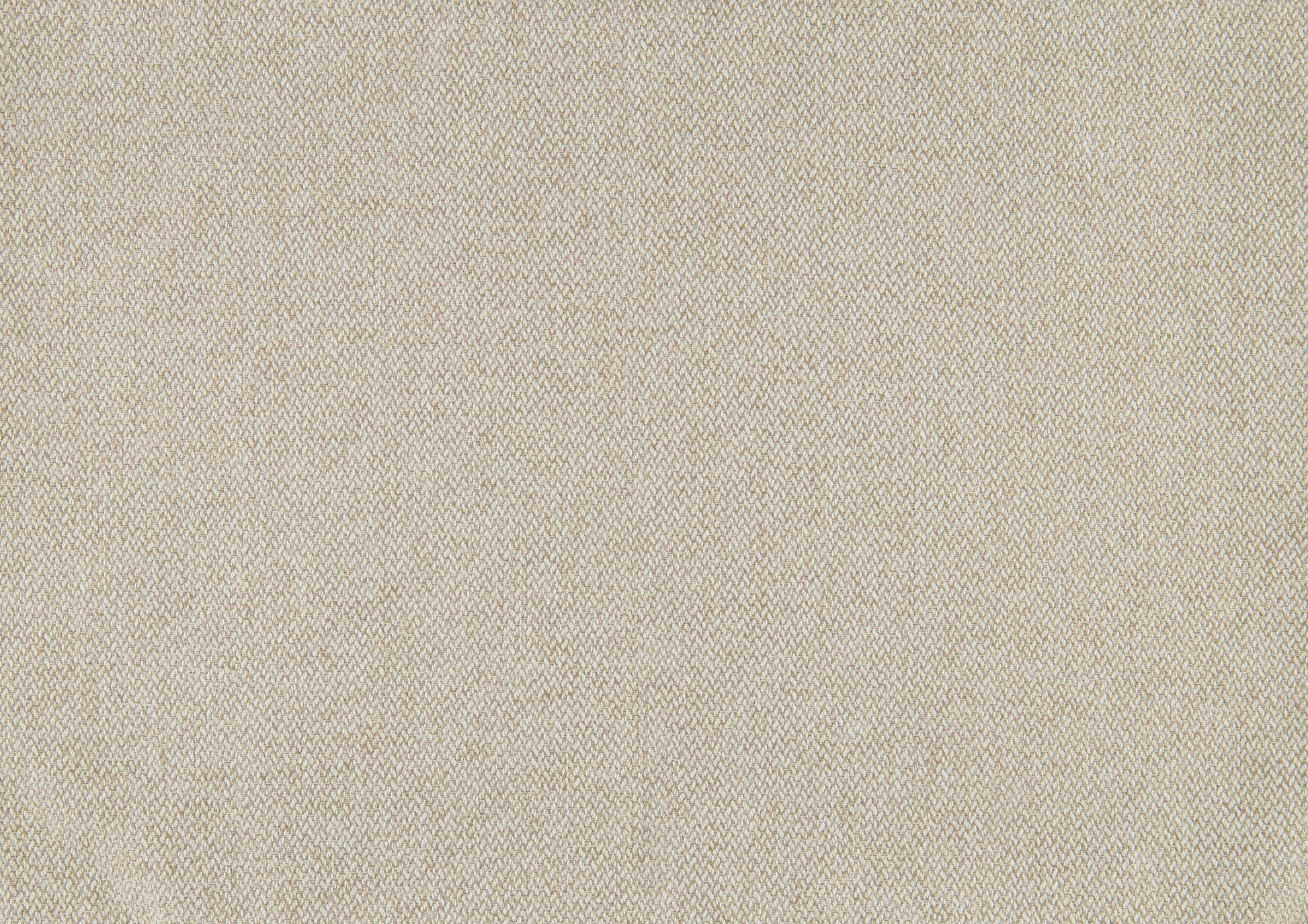 Closeup of textured beige woven fabric swatch for upholstery