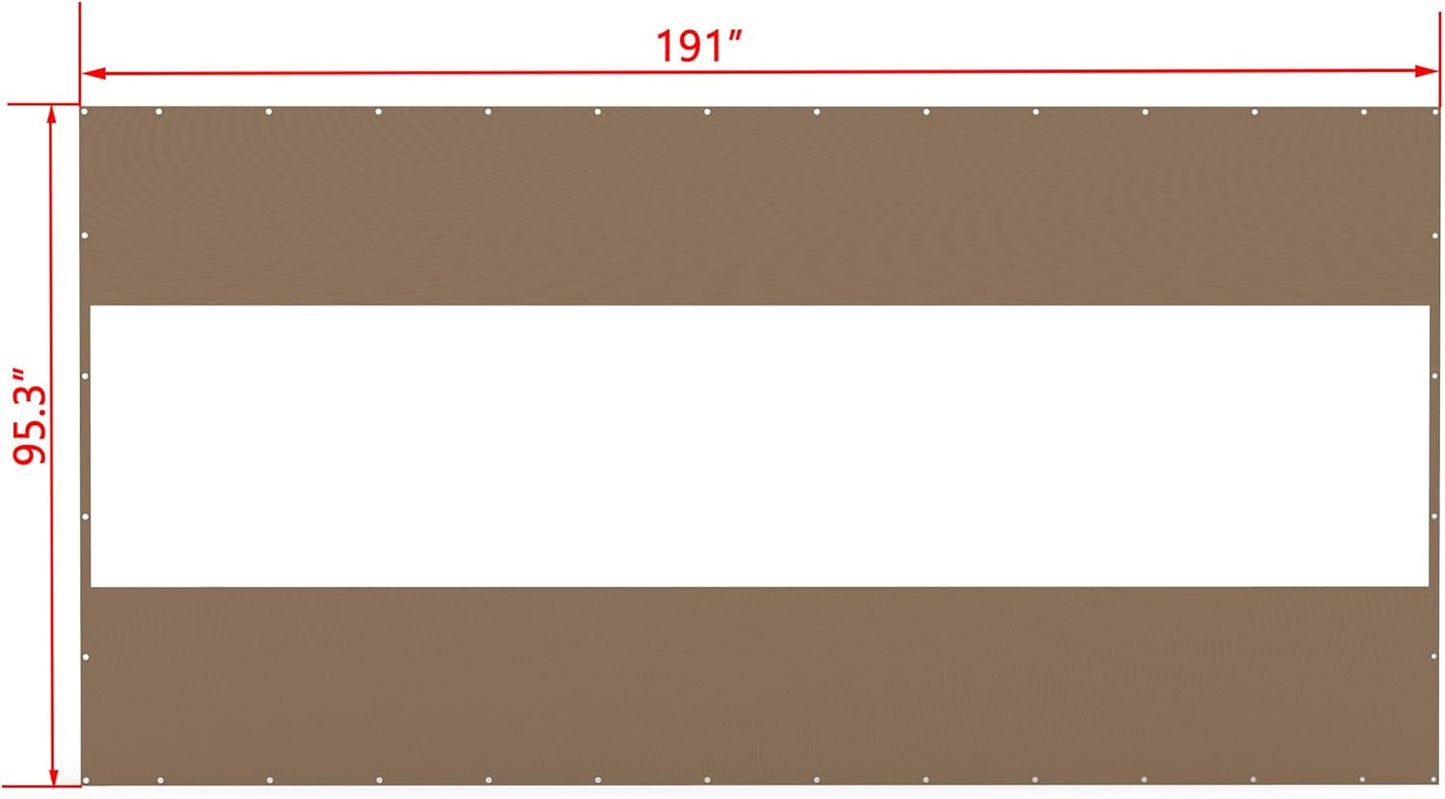 Brown  inch outdoor privacy screen with grommets for easy installation
