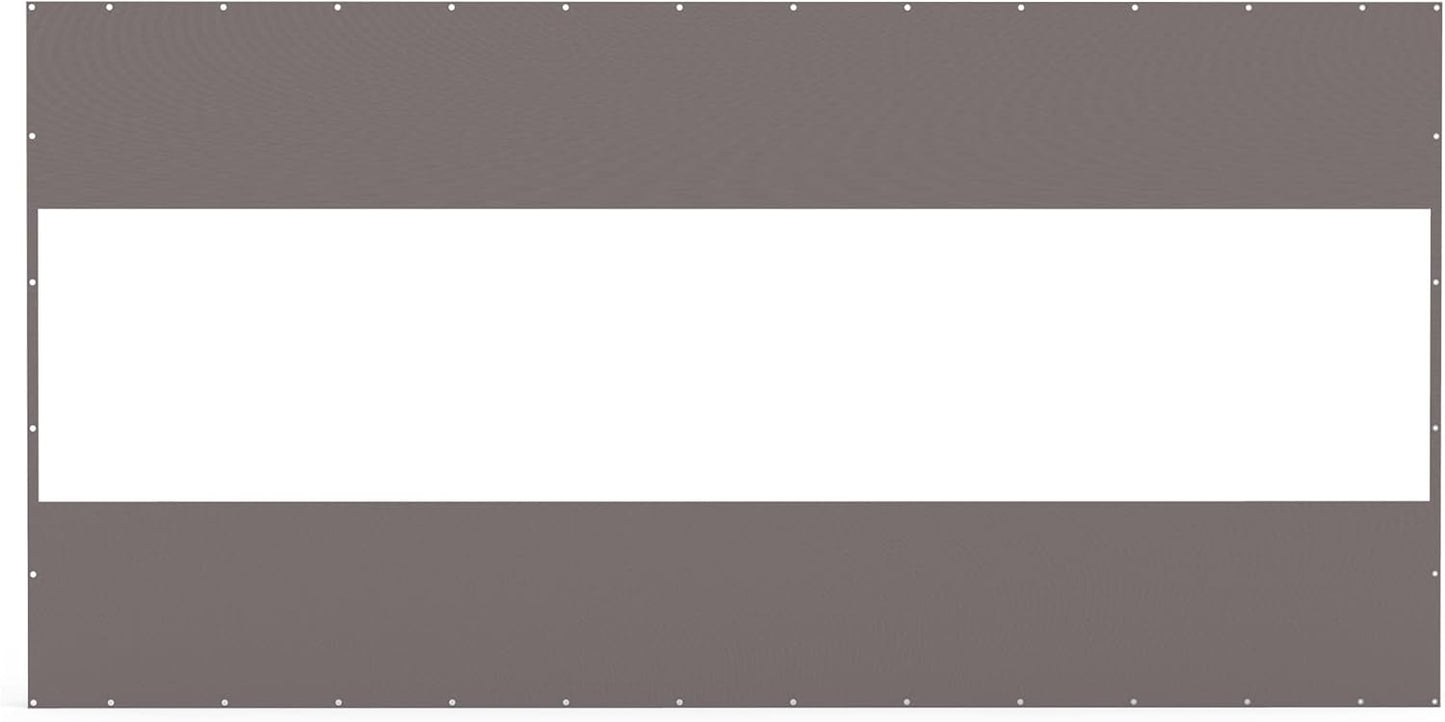 Gray privacy screen with grommets for outdoor use