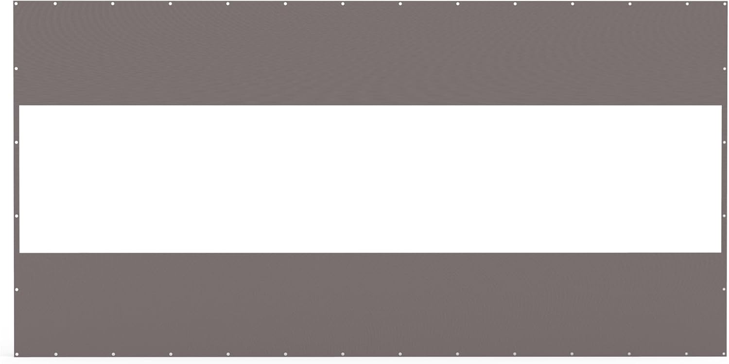 Gray privacy screen with grommets for outdoor use