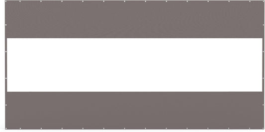 Gray privacy screen with grommets for outdoor use