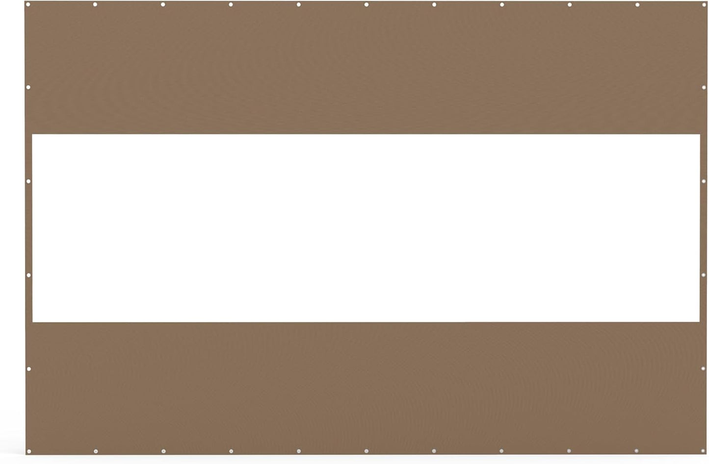 Tan privacy screen panel with grommets for outdoor use