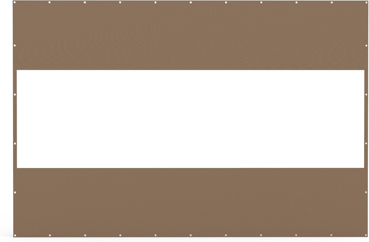 Tan privacy screen panel with grommets for outdoor use