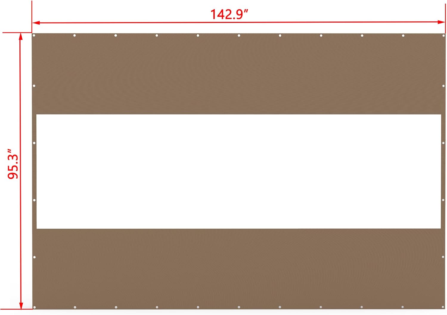 Brown outdoor canopy fabric  x  with grommets for easy installation