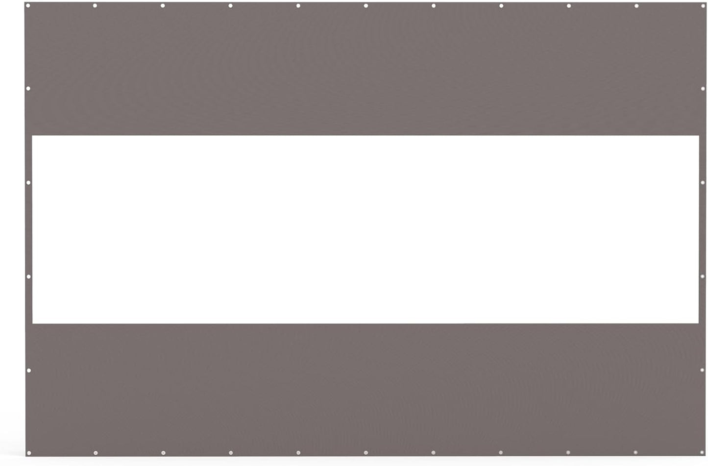 Gray outdoor privacy screen with grommets for patio fencing