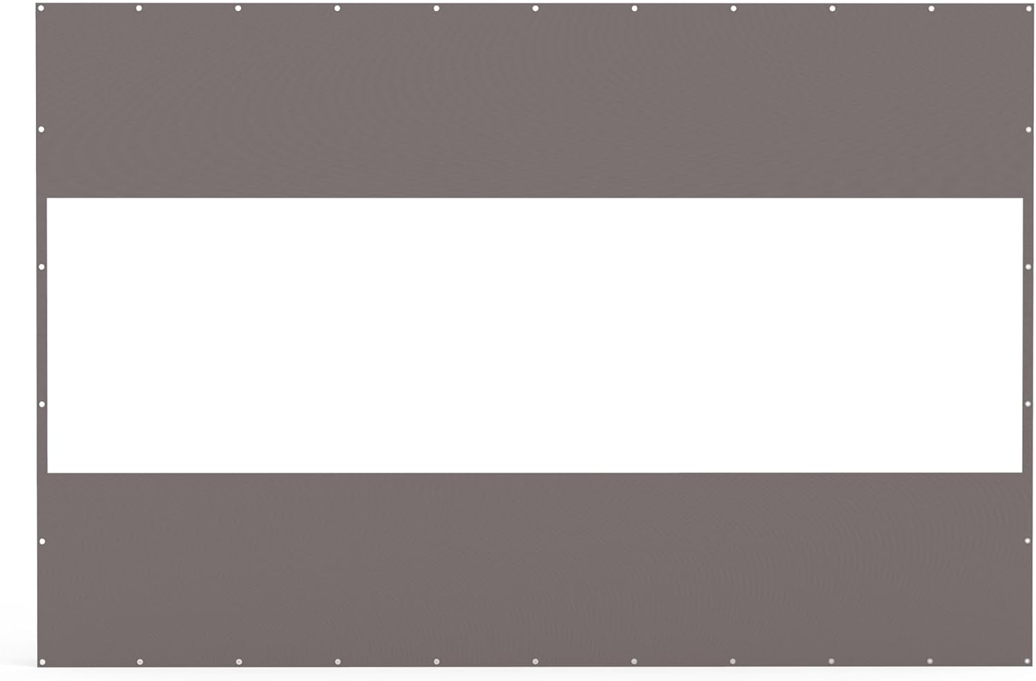 Gray outdoor privacy screen with grommets for patio fencing