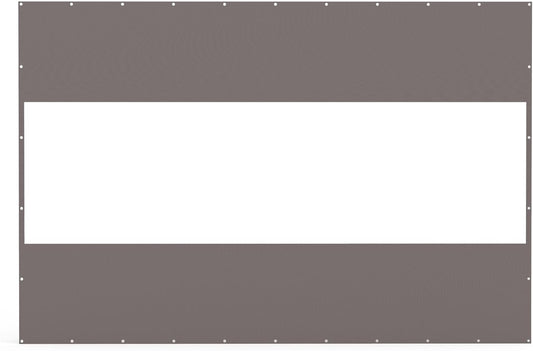 Gray outdoor privacy screen with grommets for patio fencing