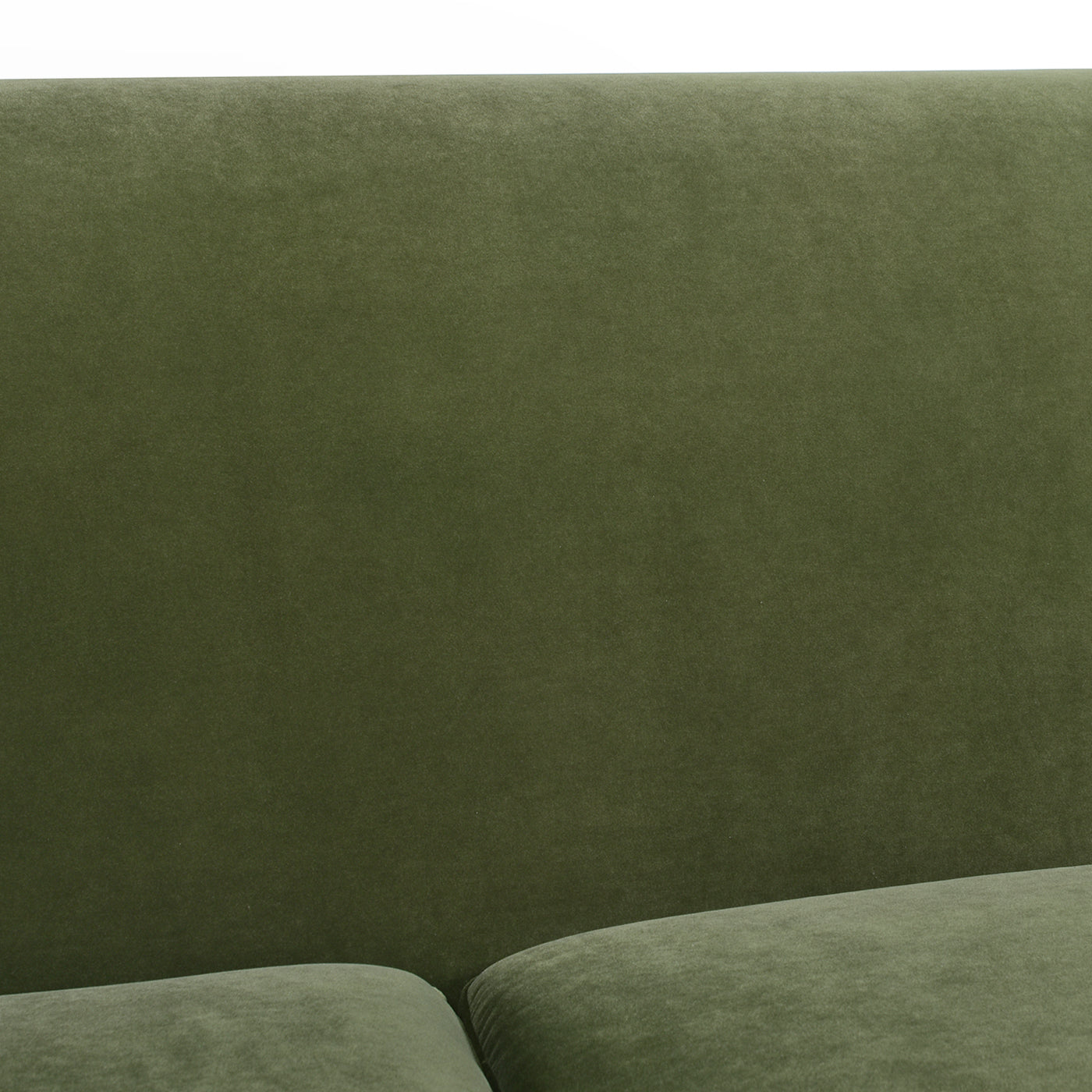 Closeup of textured olive green velvet fabric perfect for upholstery projects