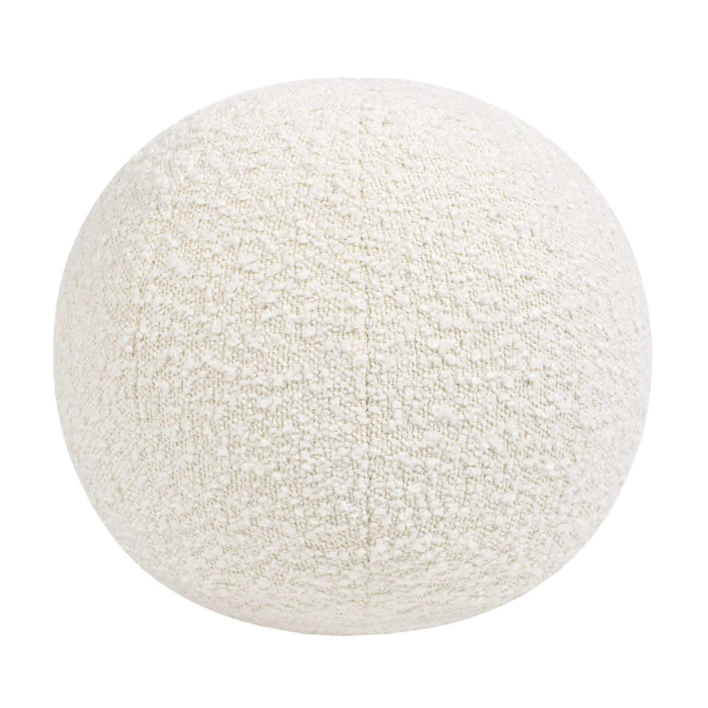 Textured white boucle sphere perfect for modern decor accents