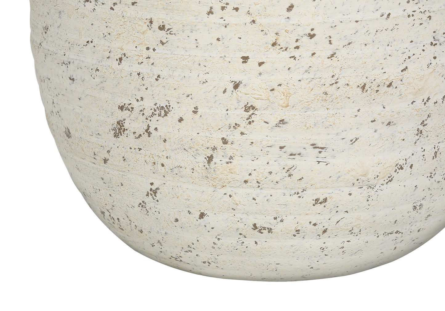 Textured cream ceramic pot with brown speckles perfect for indoor plants