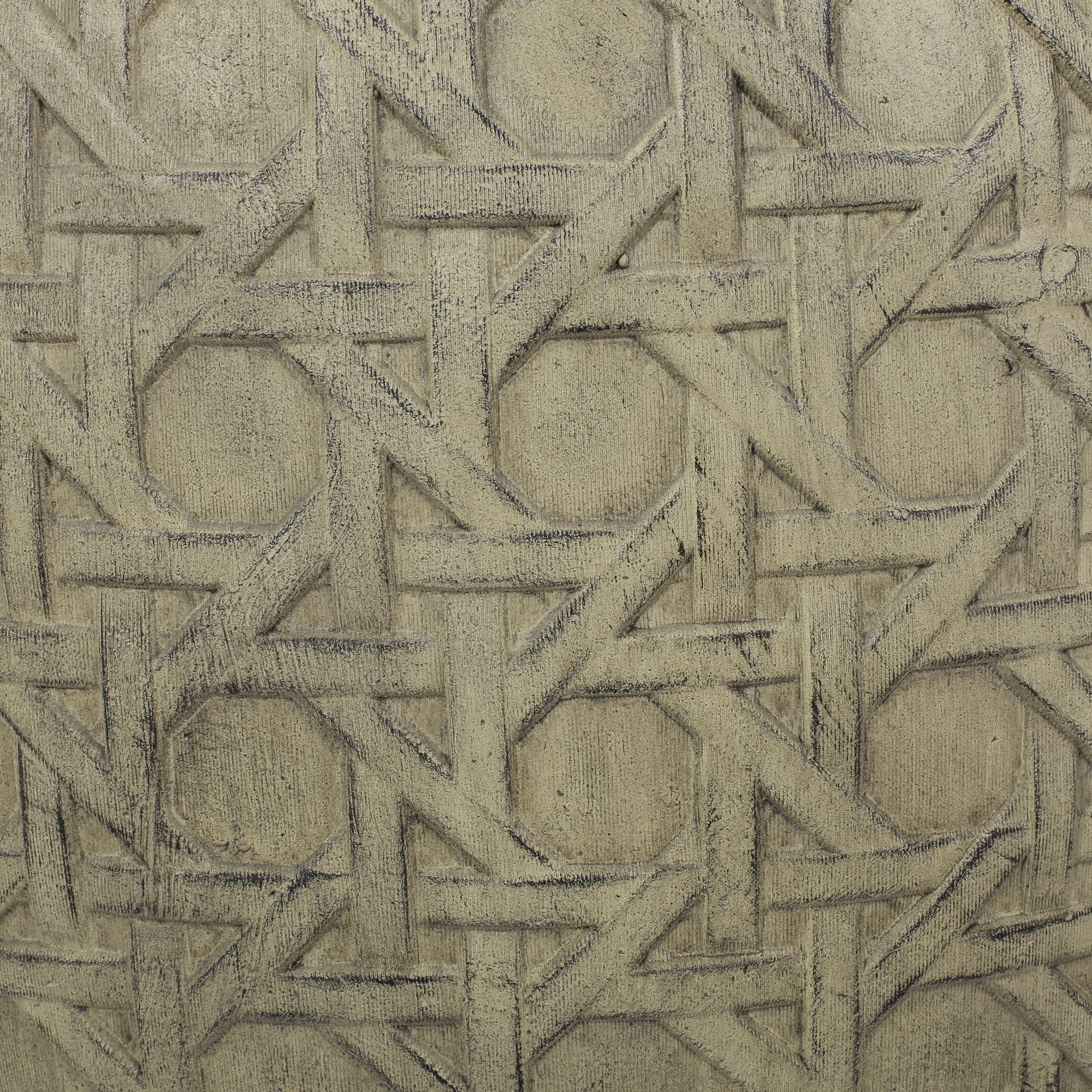 Textured beige basketweave pattern carved into stone material