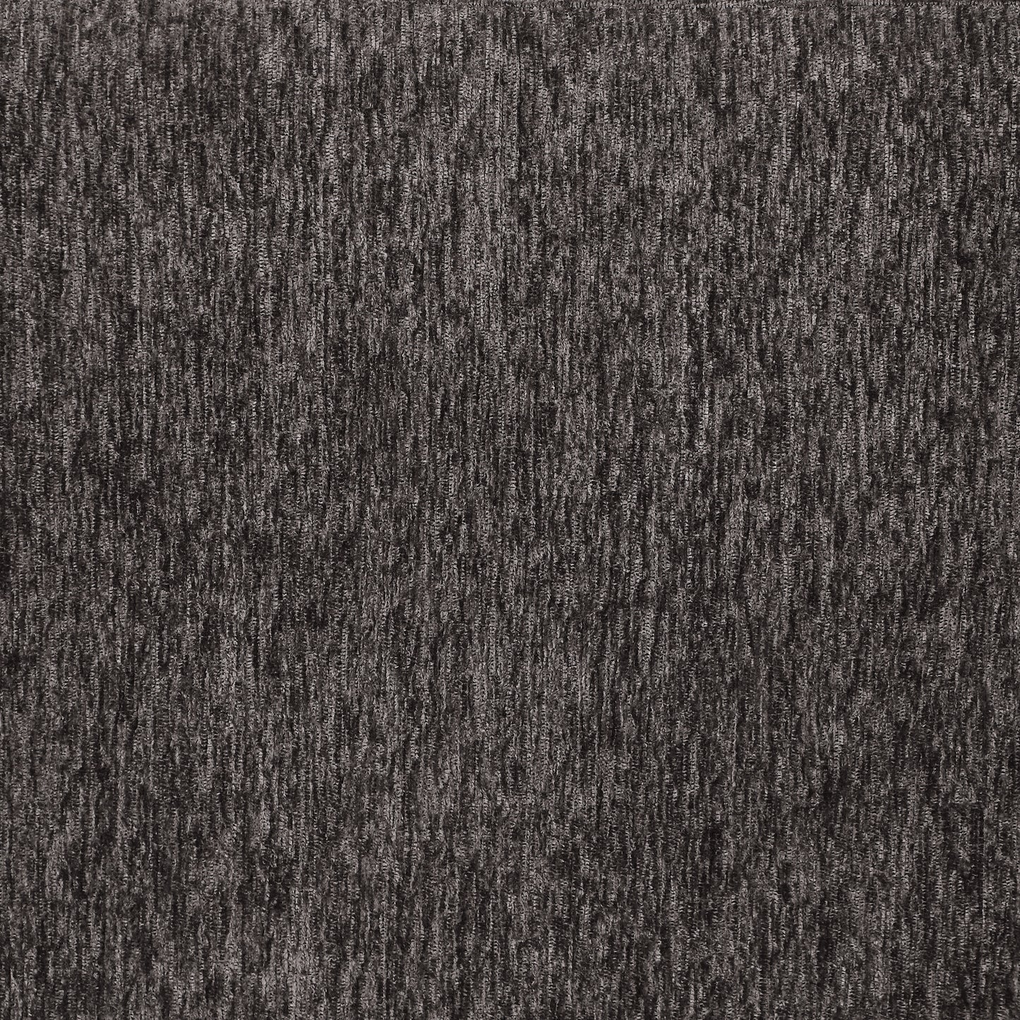 Dark charcoal ribbed knit fabric with a soft textured finish
