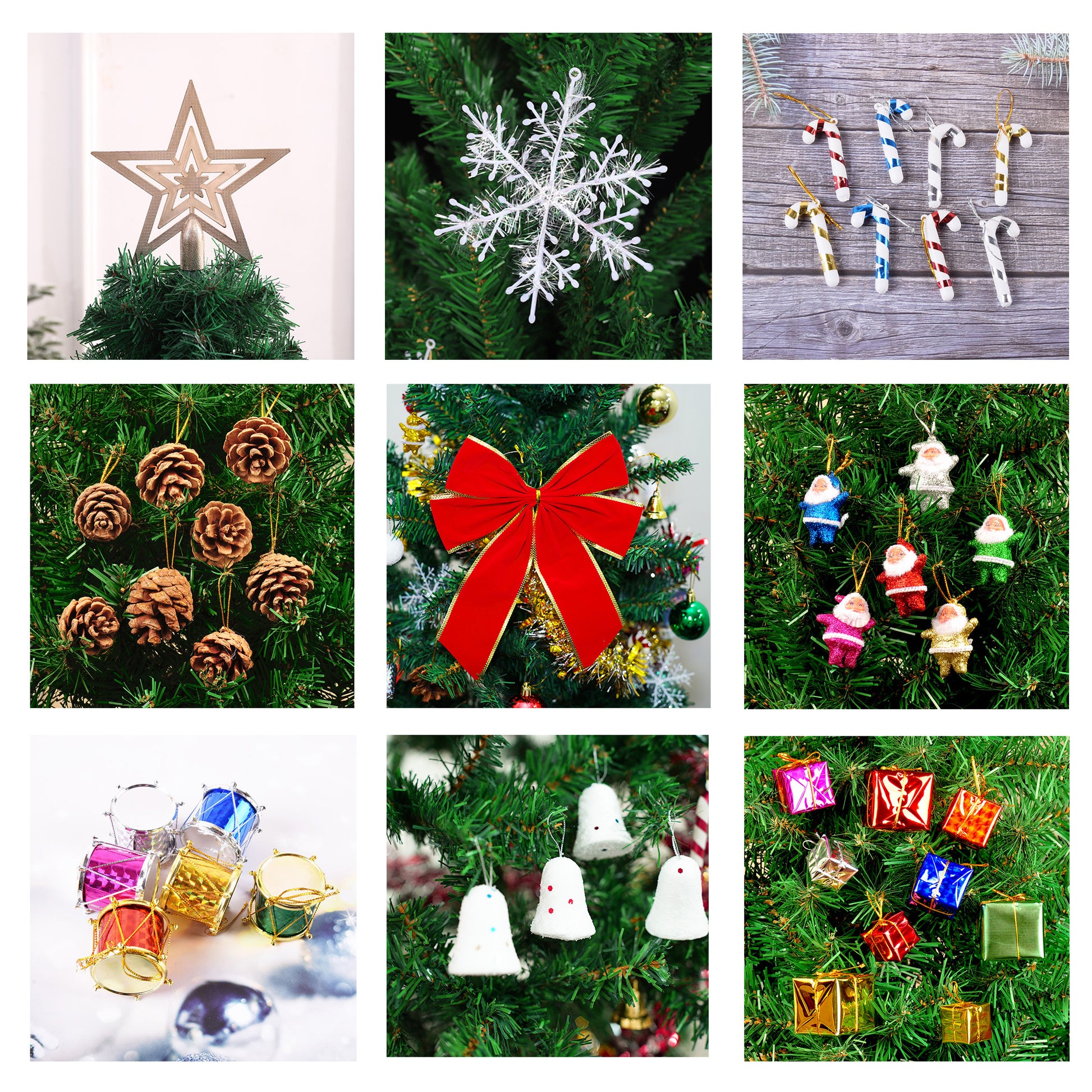 Golden star tree topper with hollow geometric design for festive decor