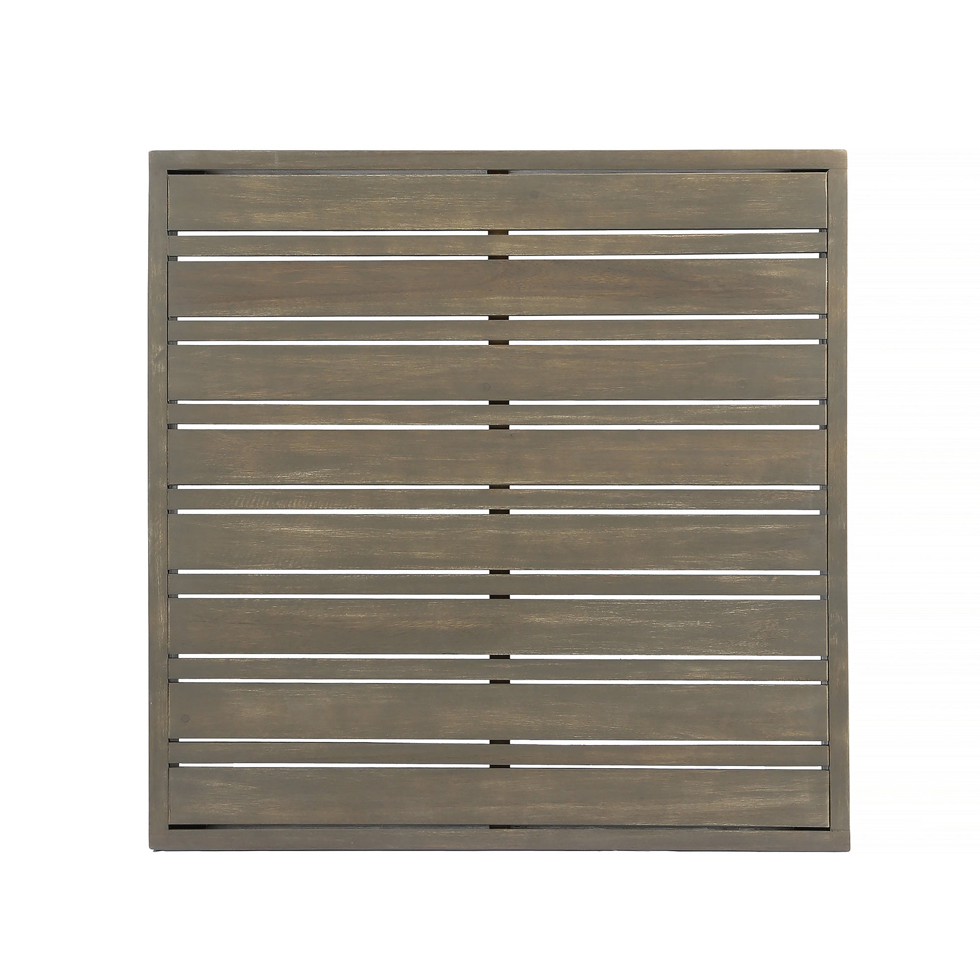 Rustic brown wooden slat panel with a matte finish ideal for privacy screens and garden decor