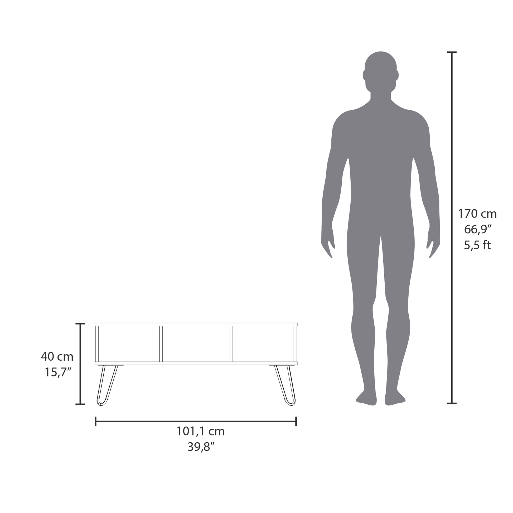 White threedrawer dresser with midcentury modern hairpin legs