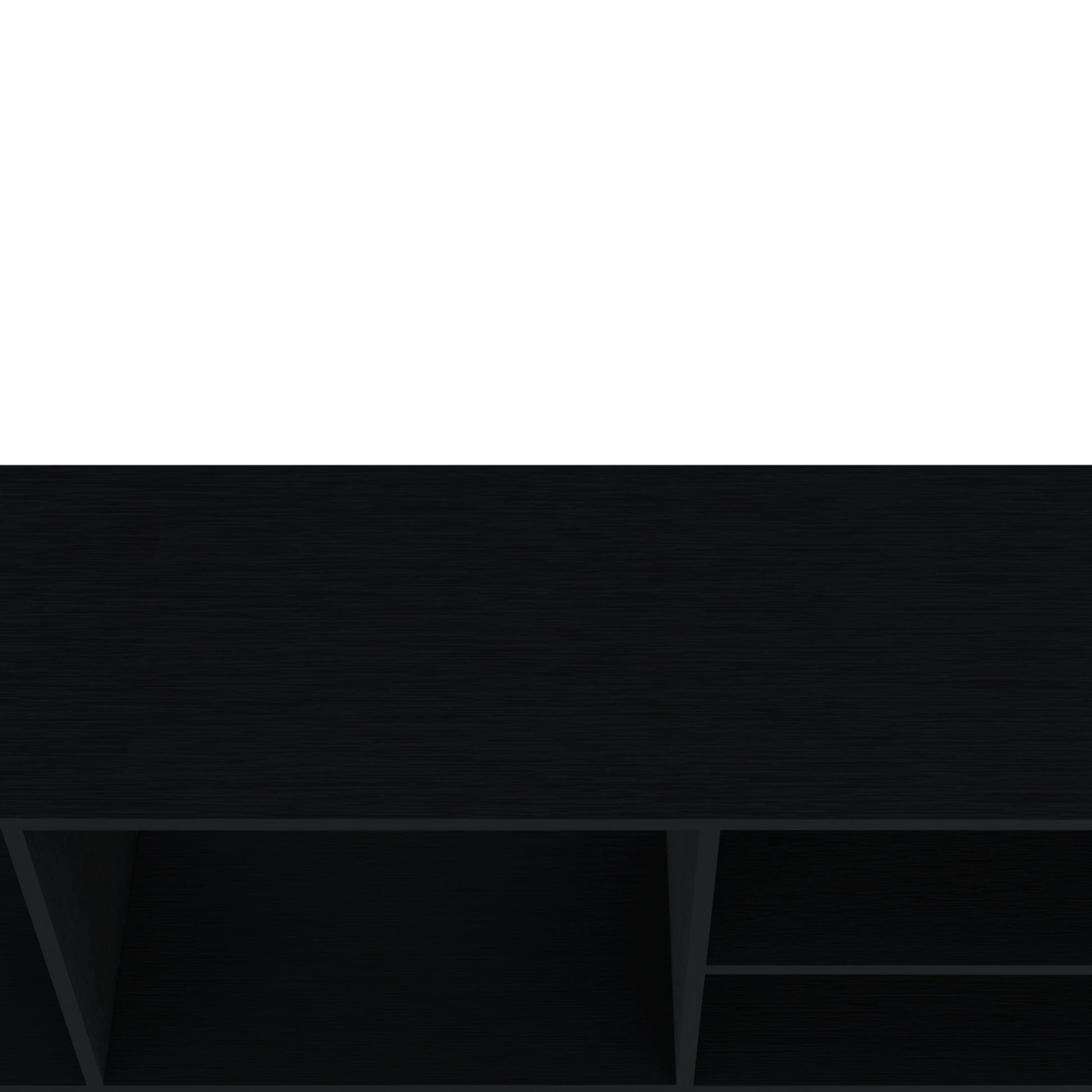 Sleek black modular bookshelf with open shelves for modern storage solutions