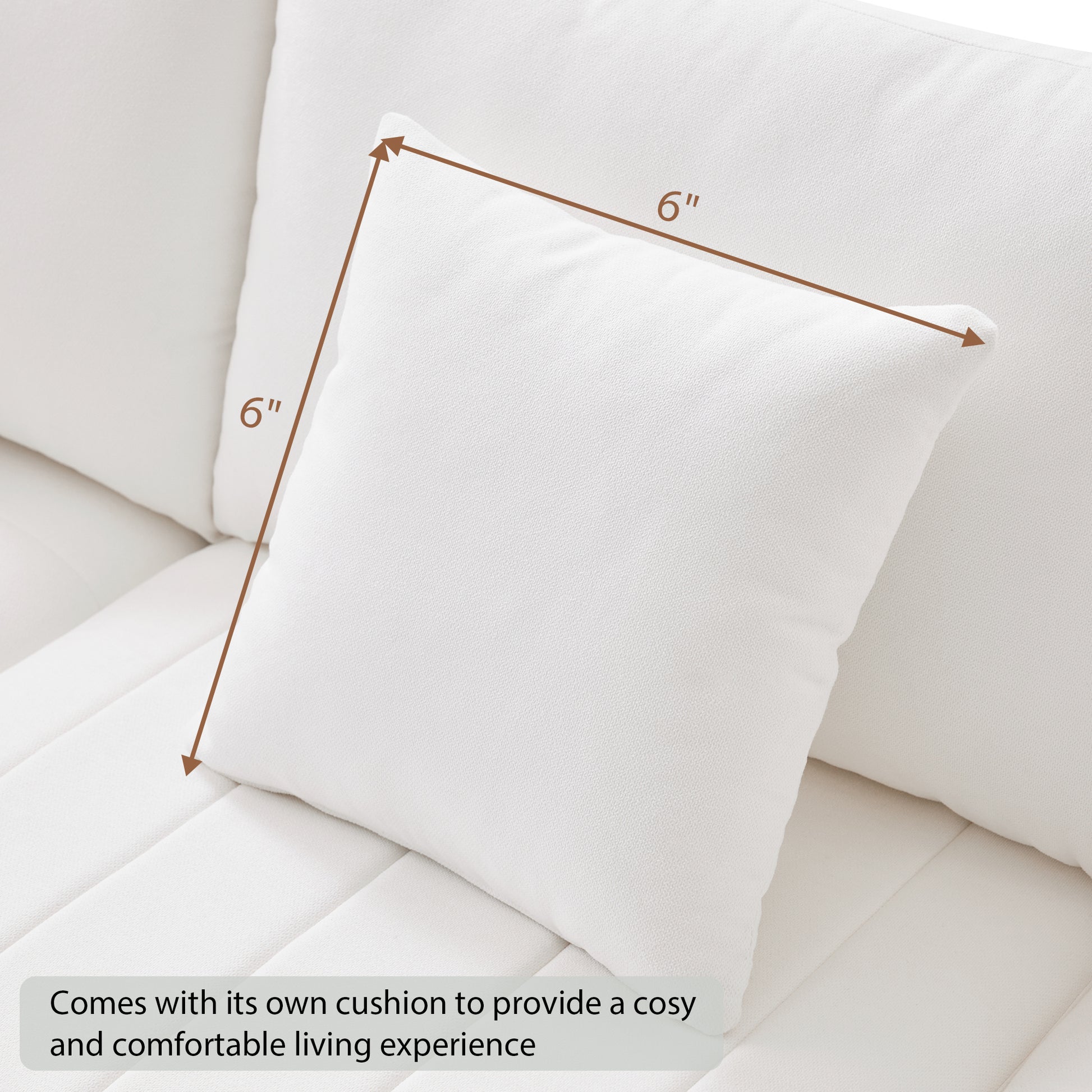 White textured throw pillow x inches accent decor for sofas