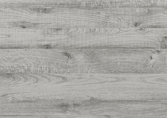 Distressed grey wood planks with visible grain and knots perfect for rustic flooring