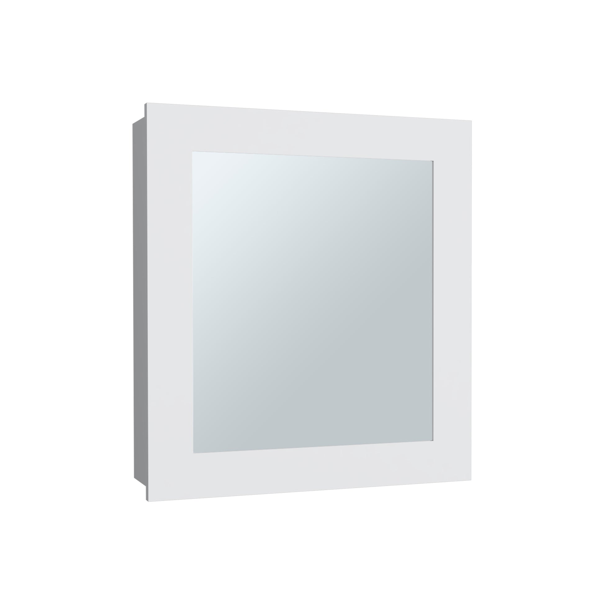 Minimalist white medicine cabinet with mirrored door ideal for modern bathrooms