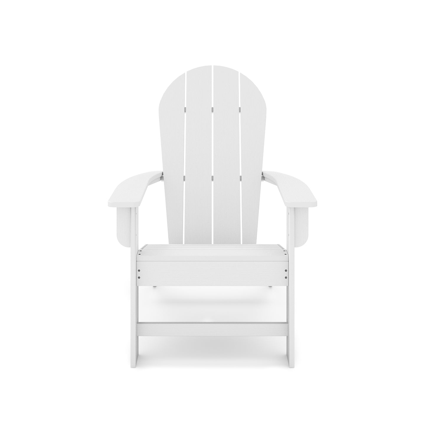 Classic white Adirondack chair perfect for outdoor relaxation on your patio
