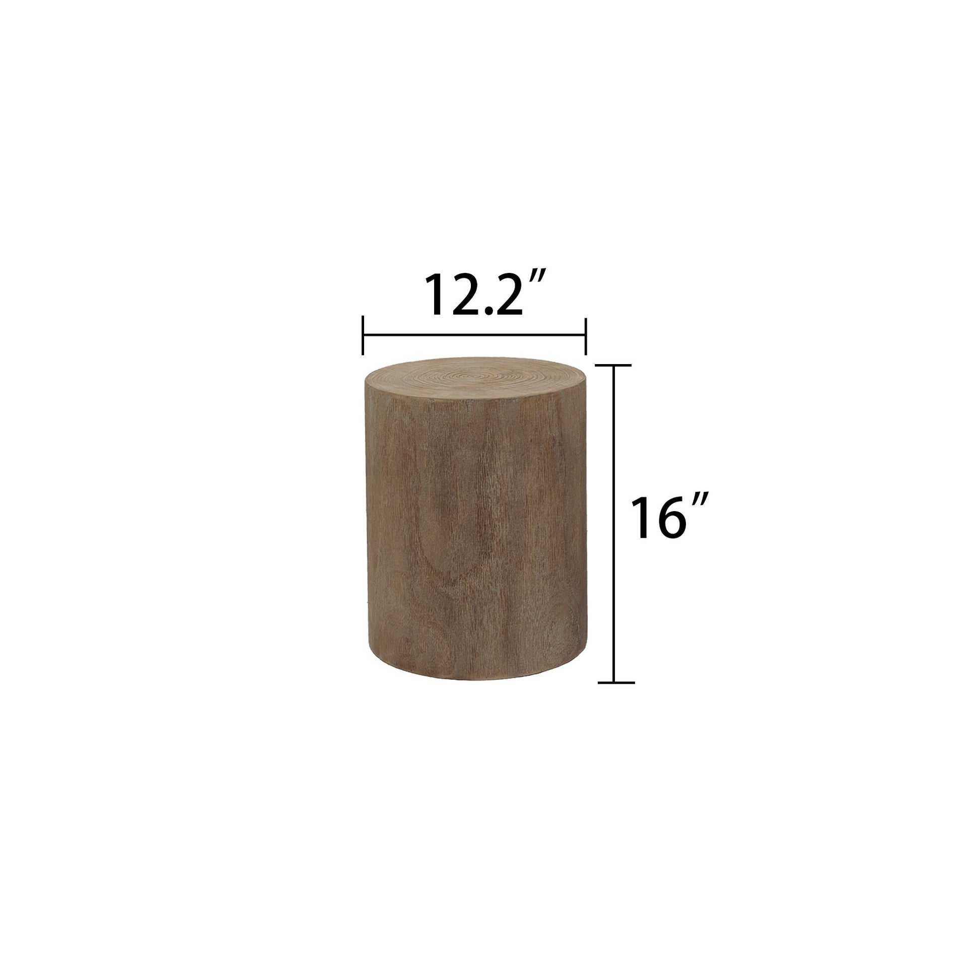 Rustic wood stump accent table  inches tall natural finish