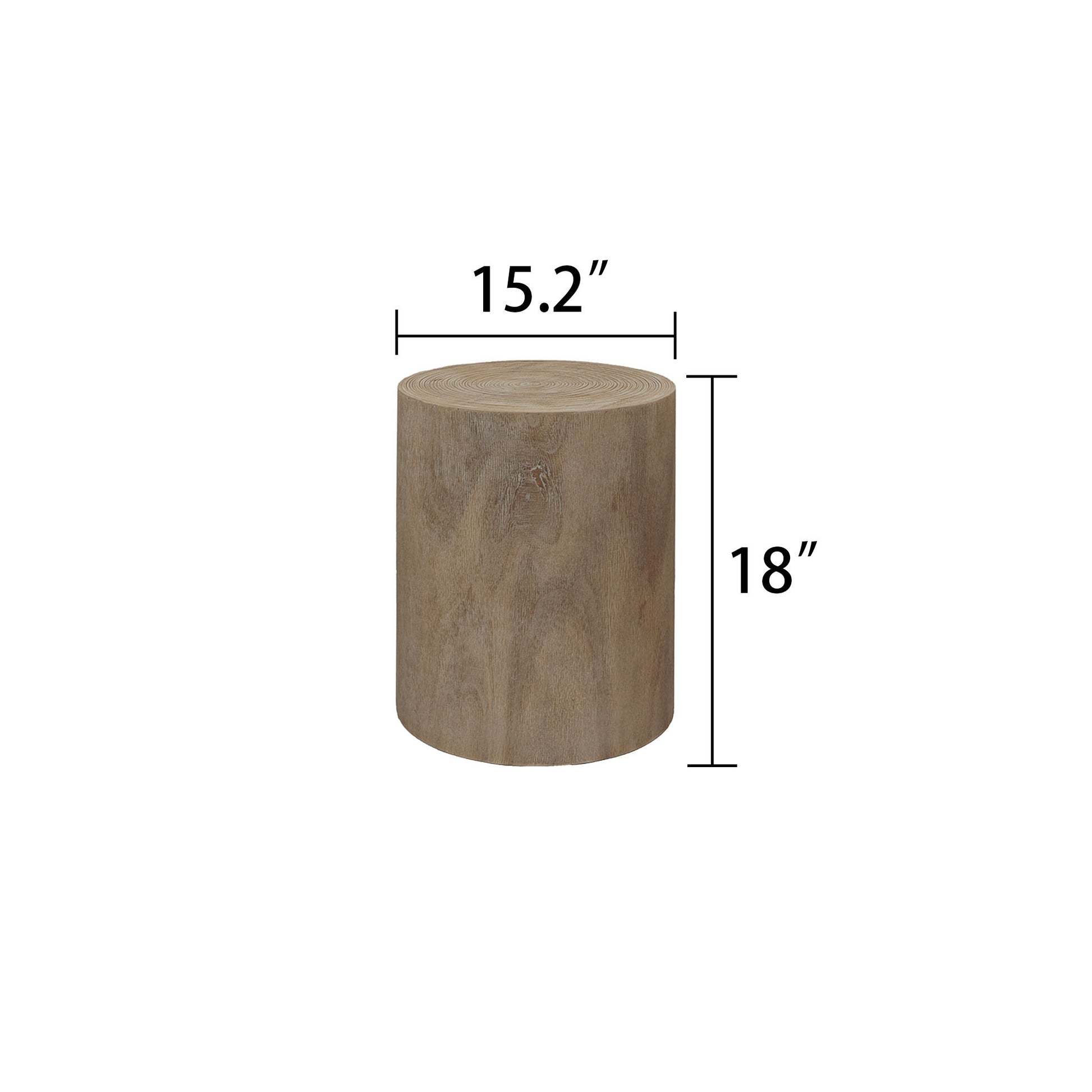 Rustic wood slice side table natural grain  diameter perfect for rustic decor