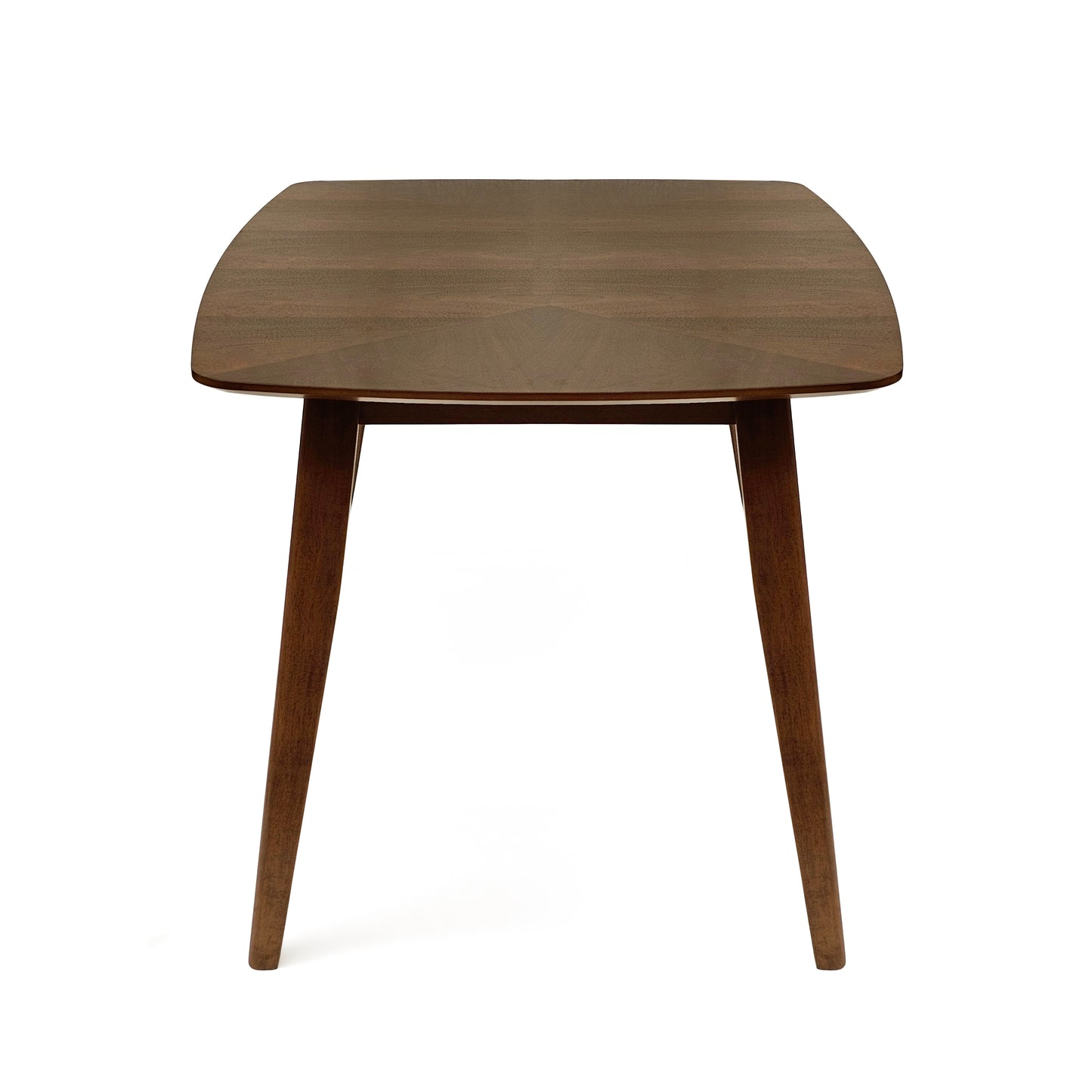 Midcentury modern walnut end table with tapered legs
