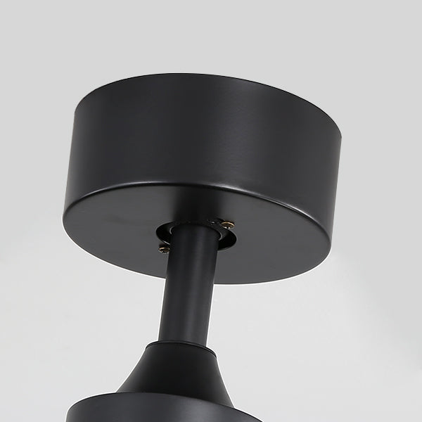 Black metal ceiling fan mount with clean modern design