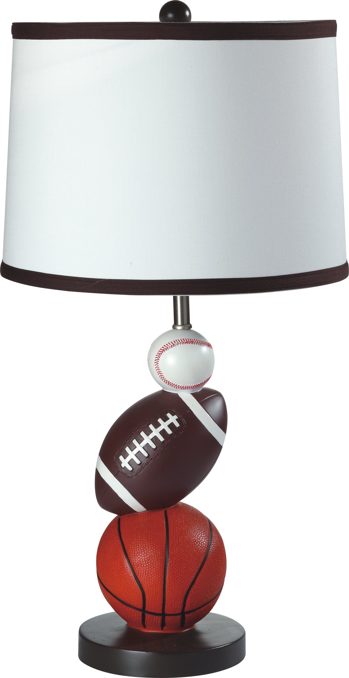 Kids sports lamp with basketball football and baseball base