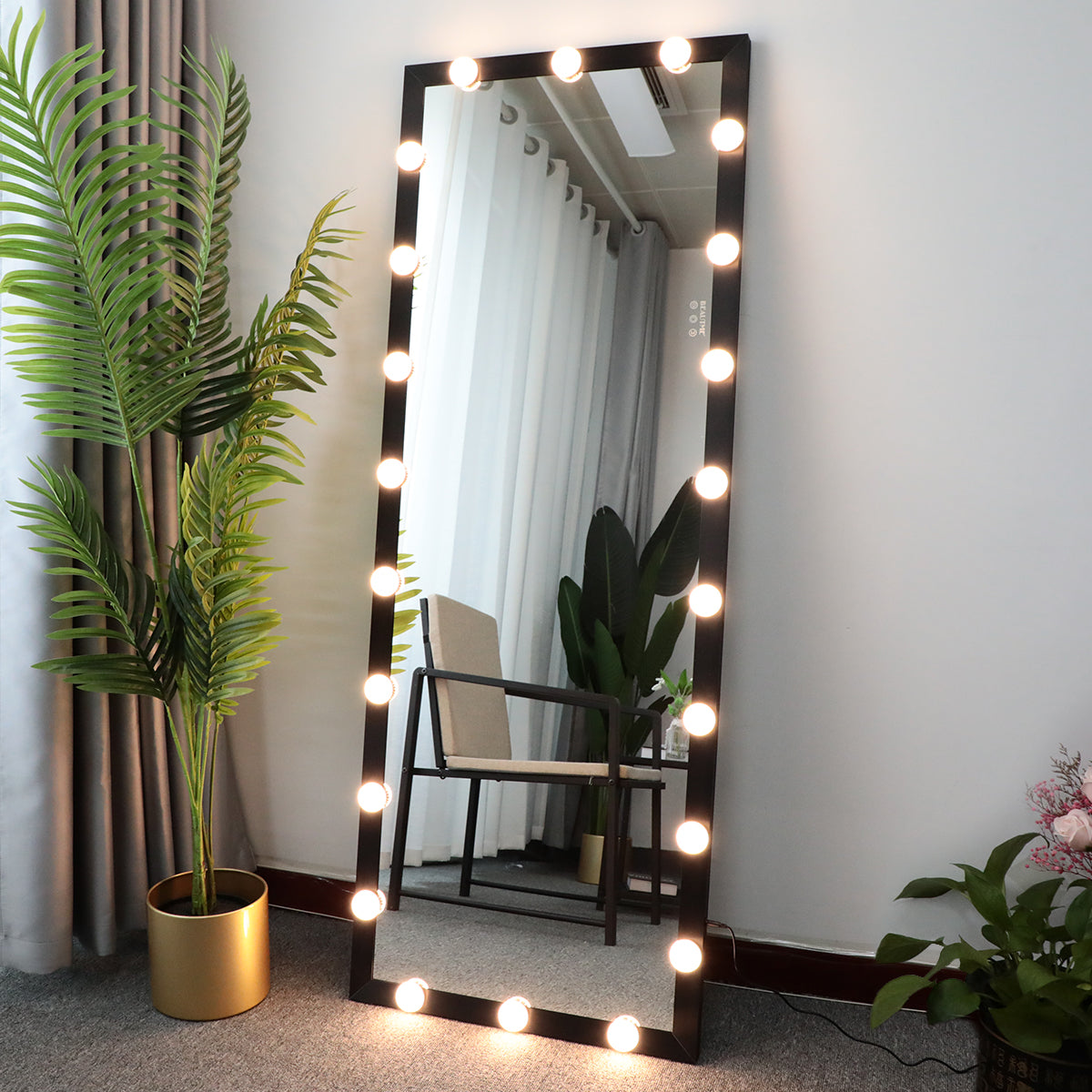 Fulllength Hollywood vanity mirror with bright LED lights