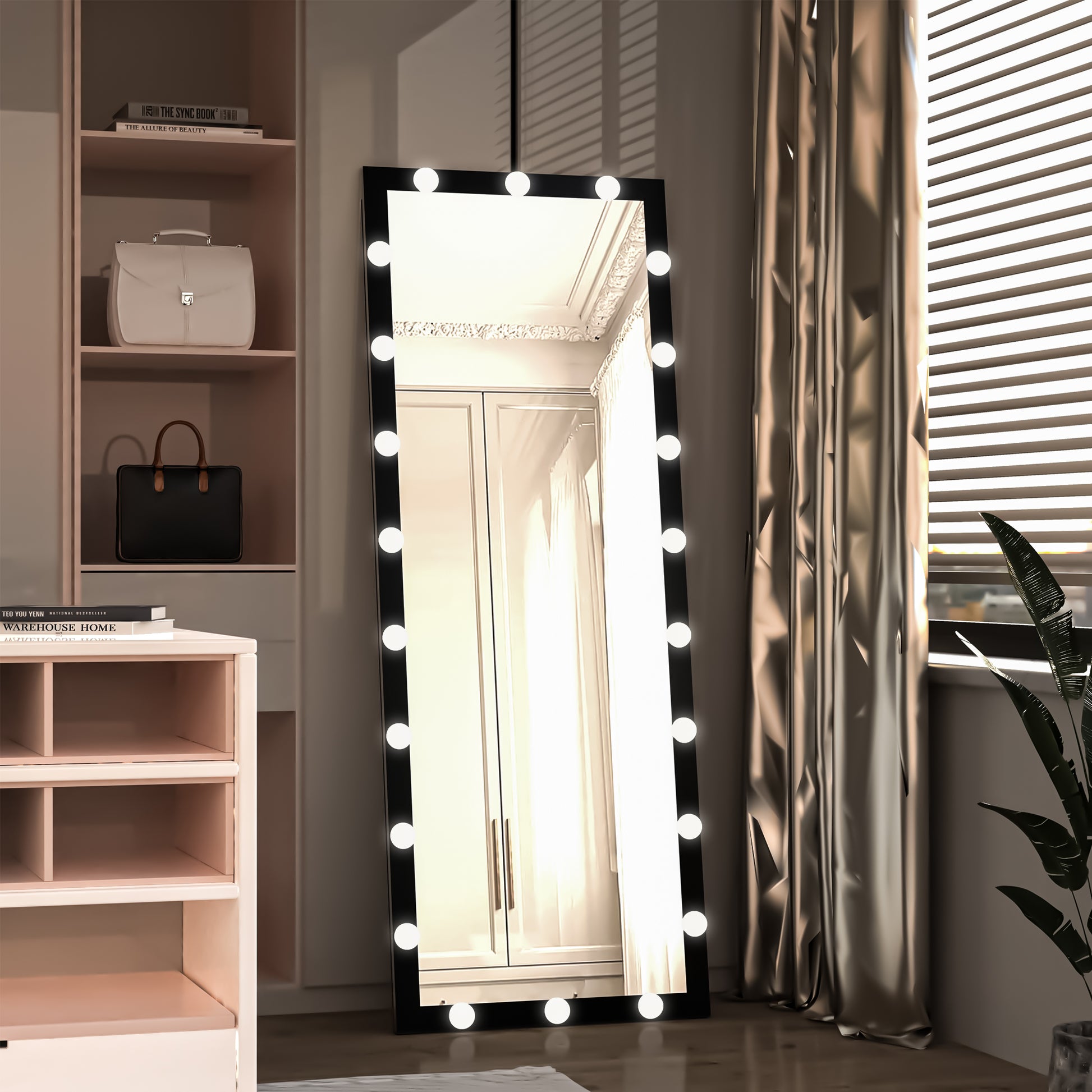 Fulllength Hollywood mirror with lights