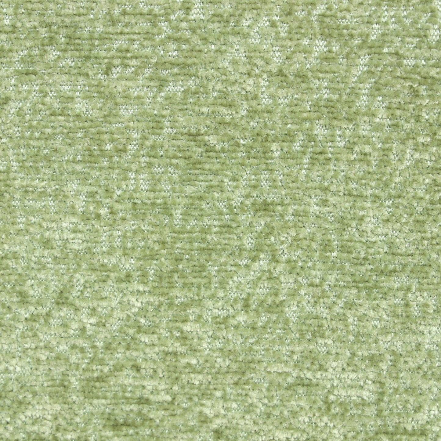 Soft sage green chenille upholstery fabric with a subtle textured weave for furniture