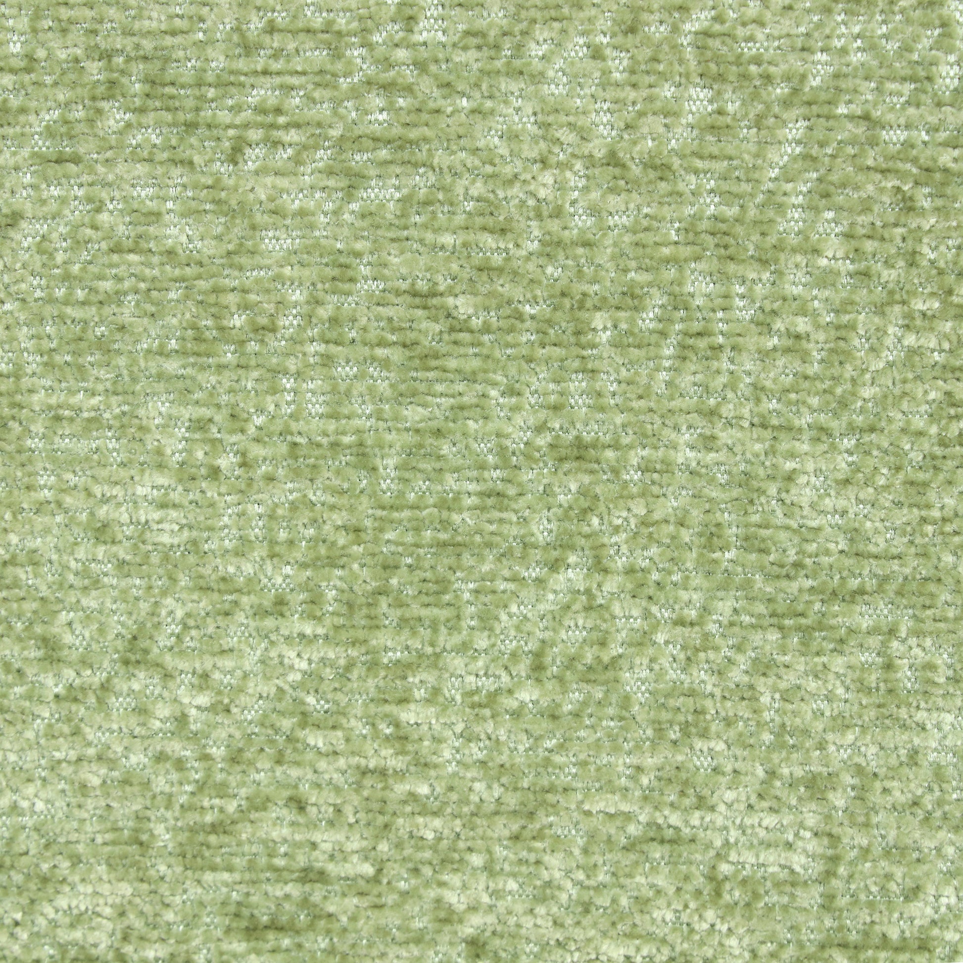 Soft sage green chenille upholstery fabric with a subtle textured weave for furniture