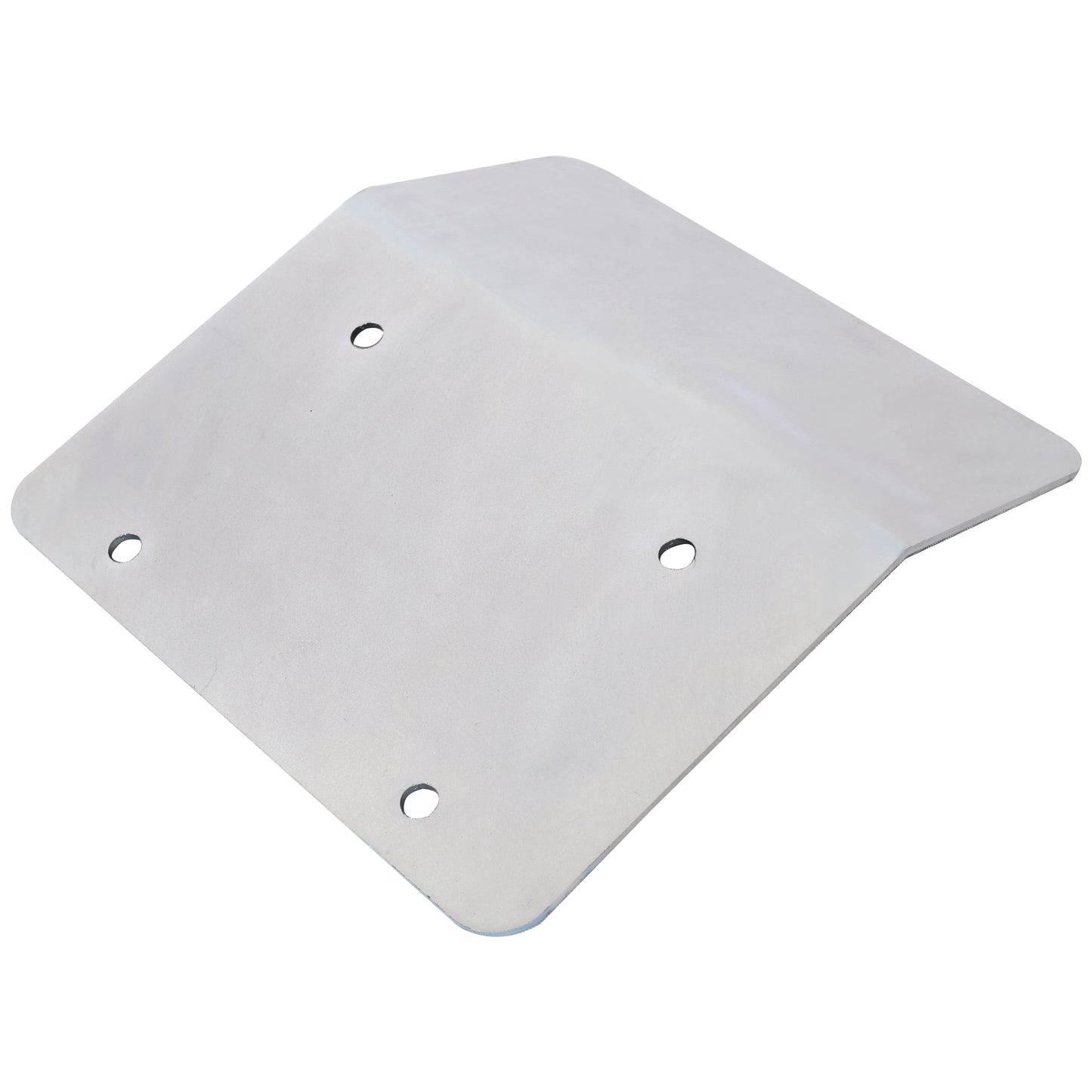 Shiny metal corner brace Lshaped with four screw holes