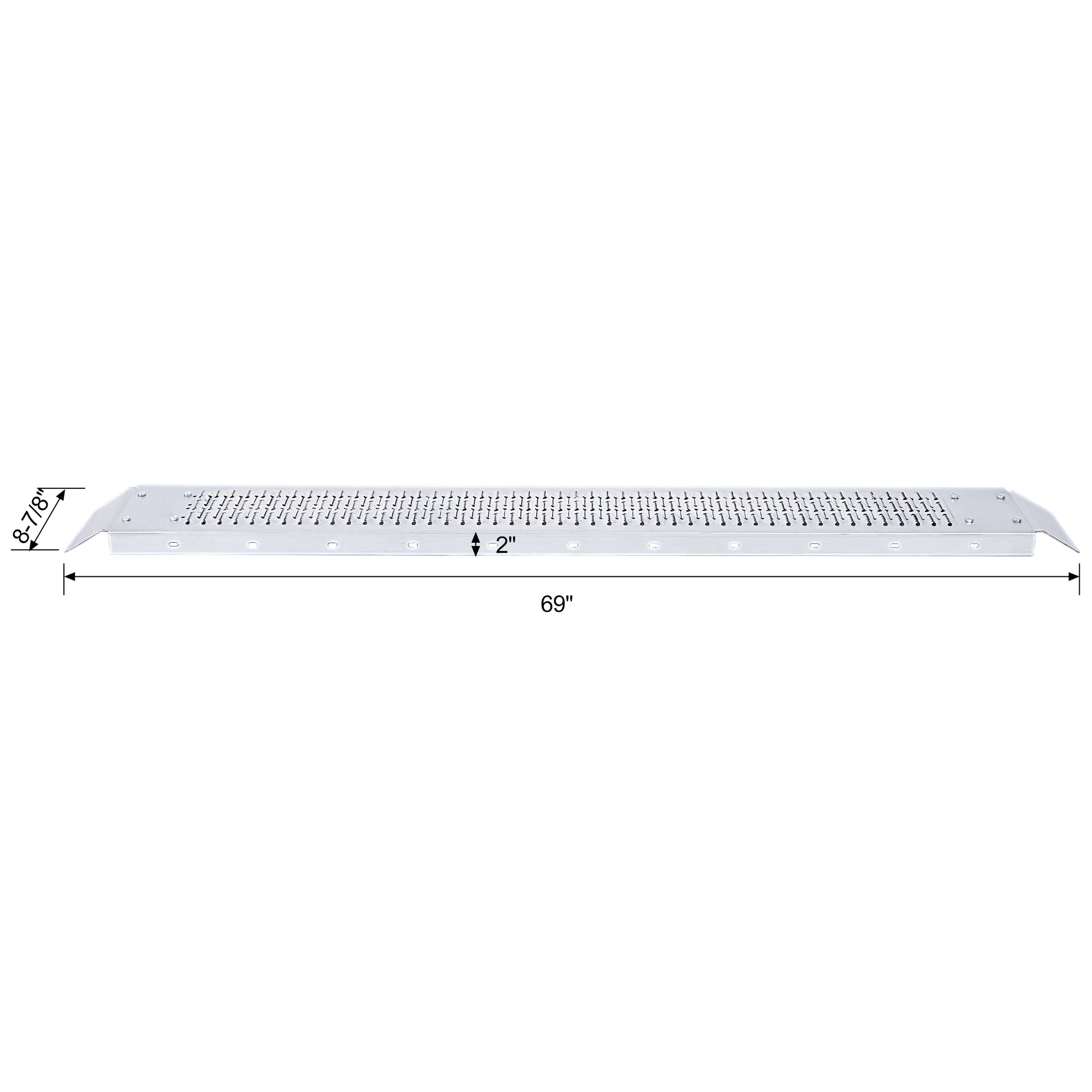 inch stainless steel ventilation grille with perforated surface for air flow