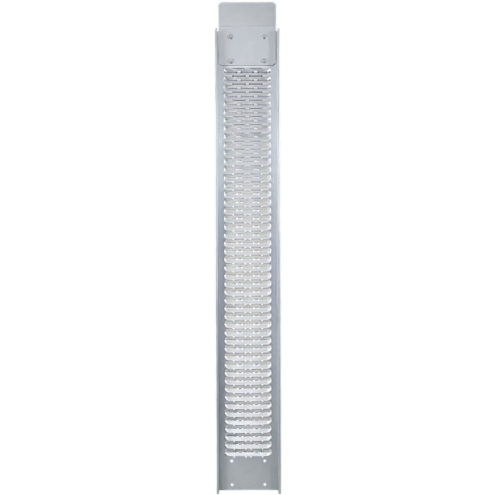 Silver metal grater with multiple grating surfaces for kitchen use