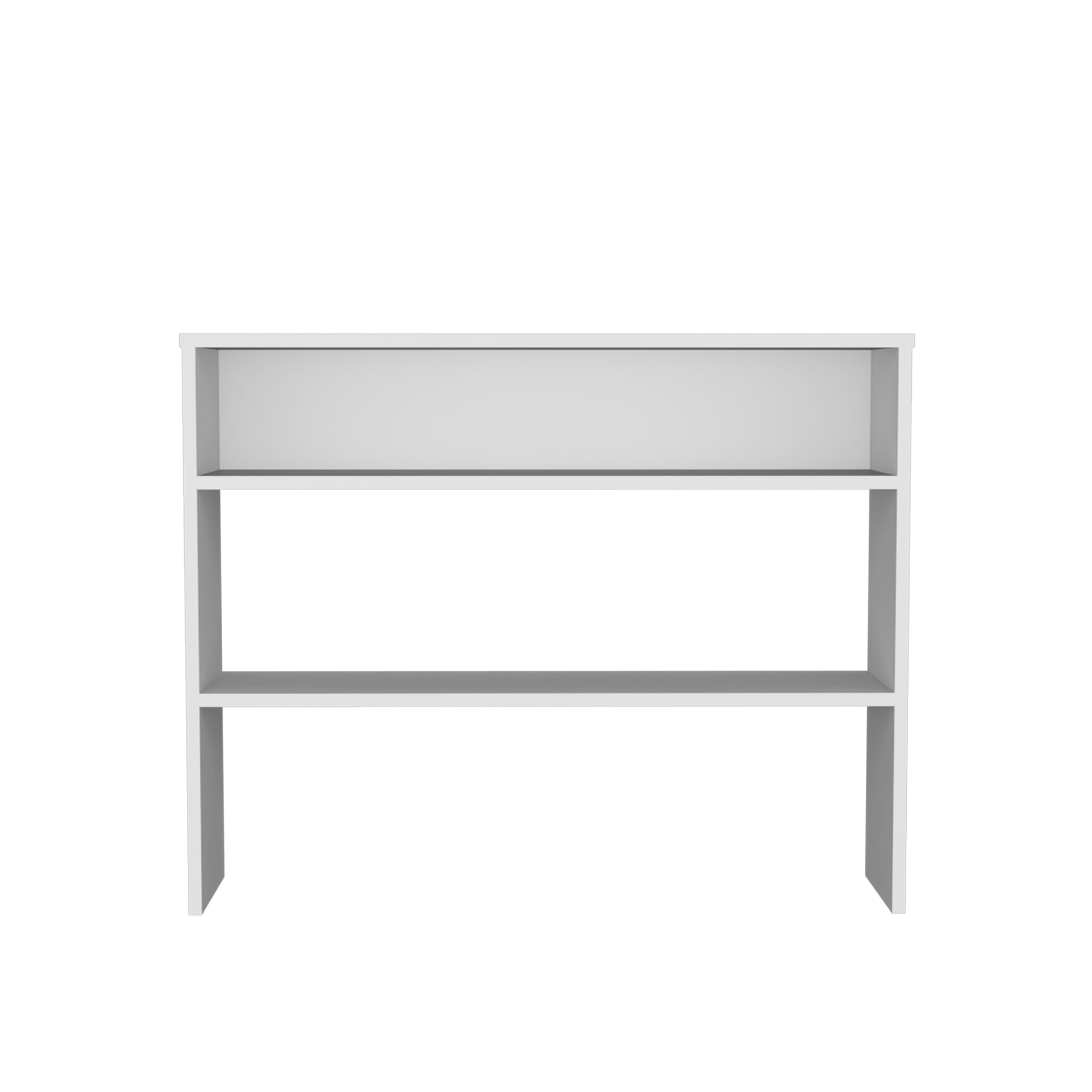 Minimalist white threetier shelving unit for home organization