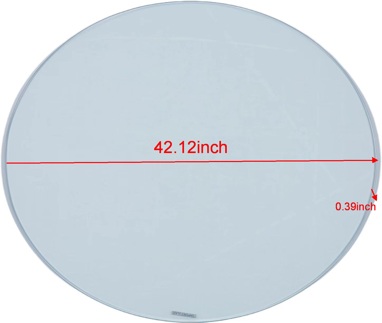 inch tempered glass round tabletop inch thick for dining or accent furniture