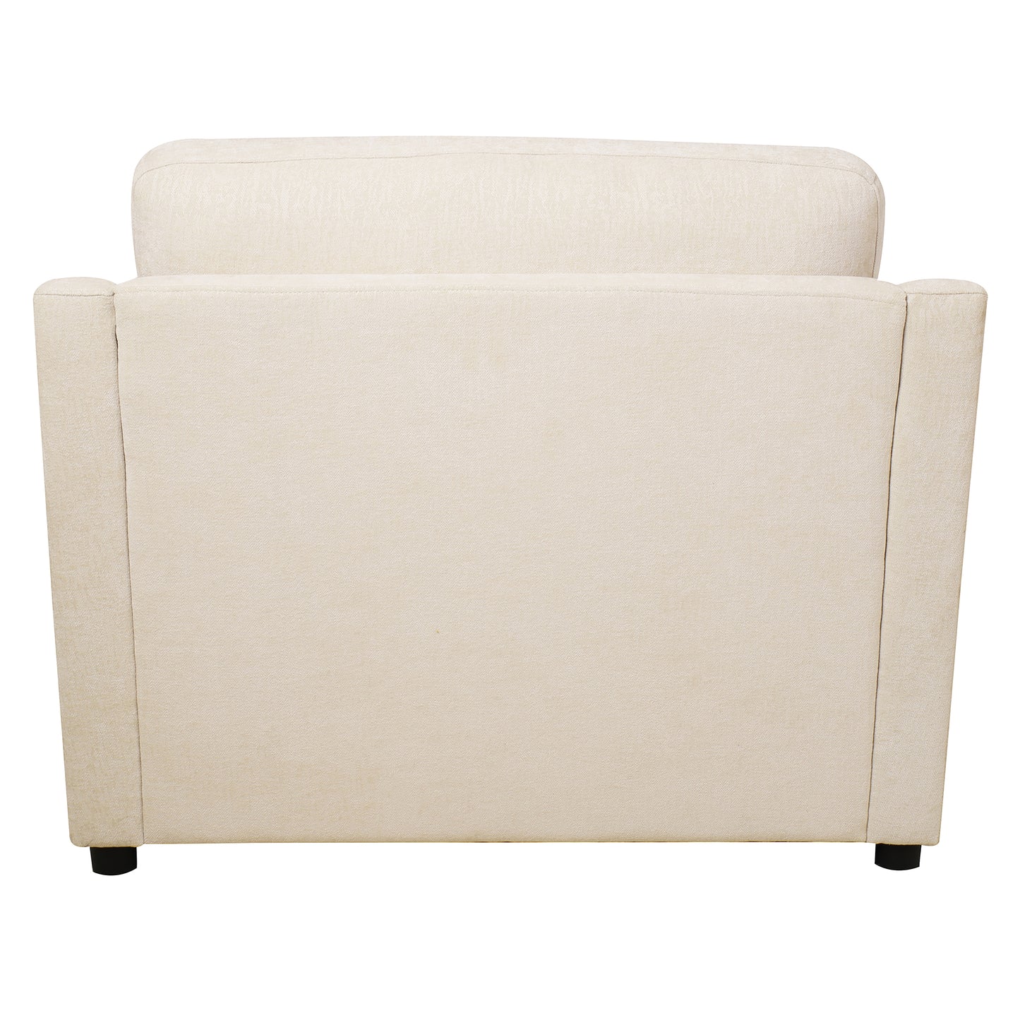 Cream upholstered accent chair with modern design and subtle texture perfect for living rooms