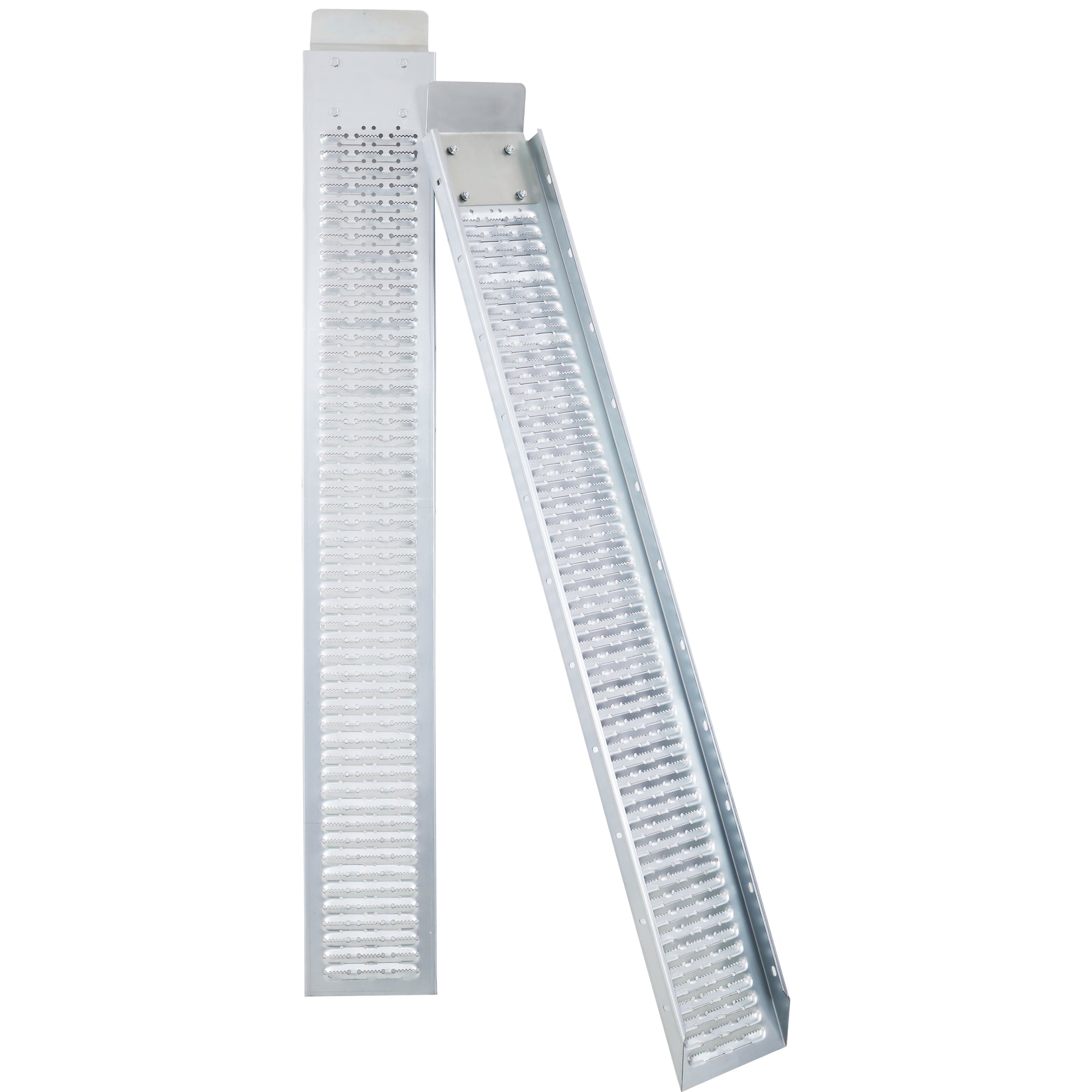 Heavyduty aluminum wheelchair ramp with textured surface for traction