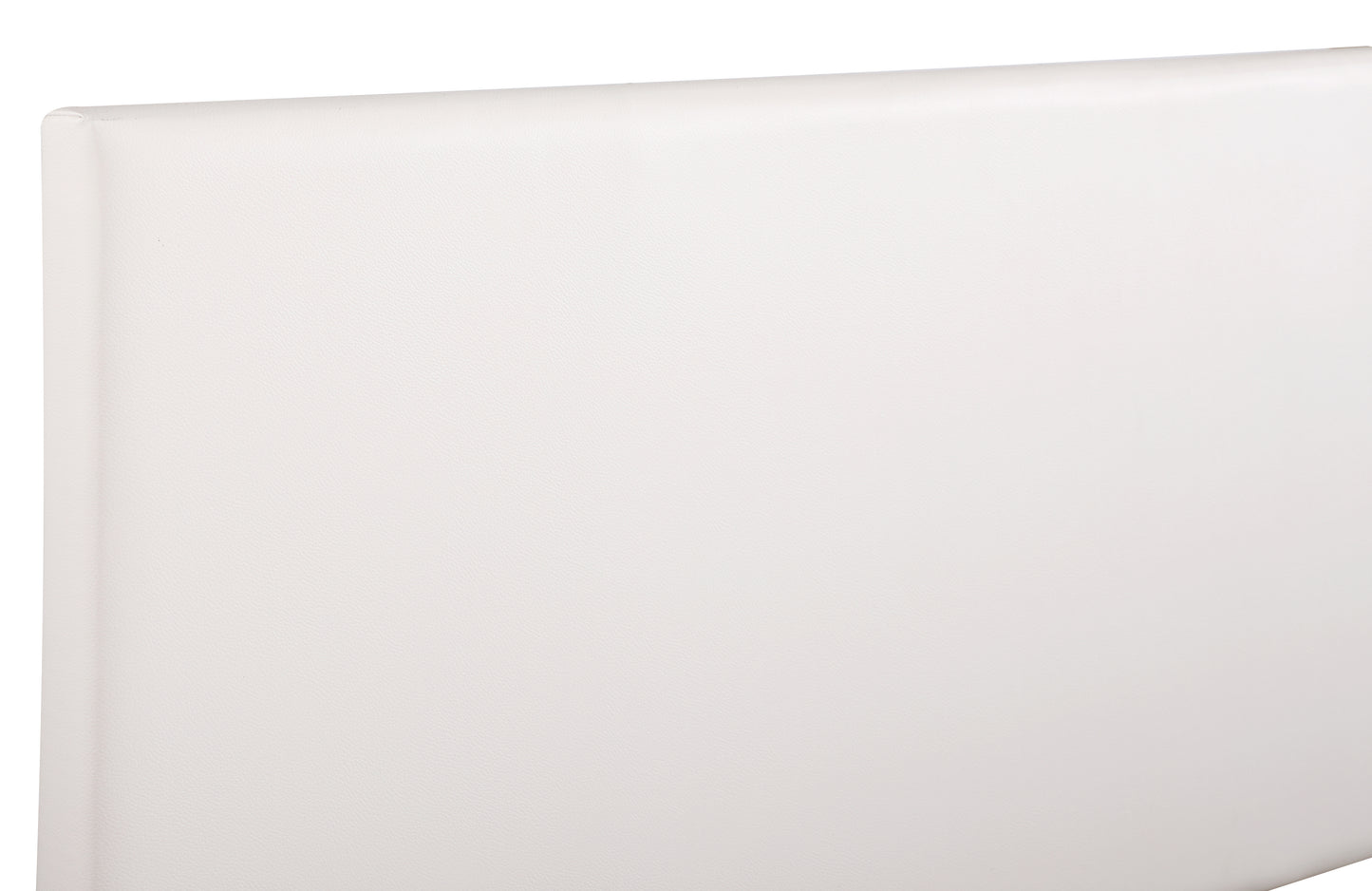 White faux leather headboard with a subtle textured finish for a modern bedroom