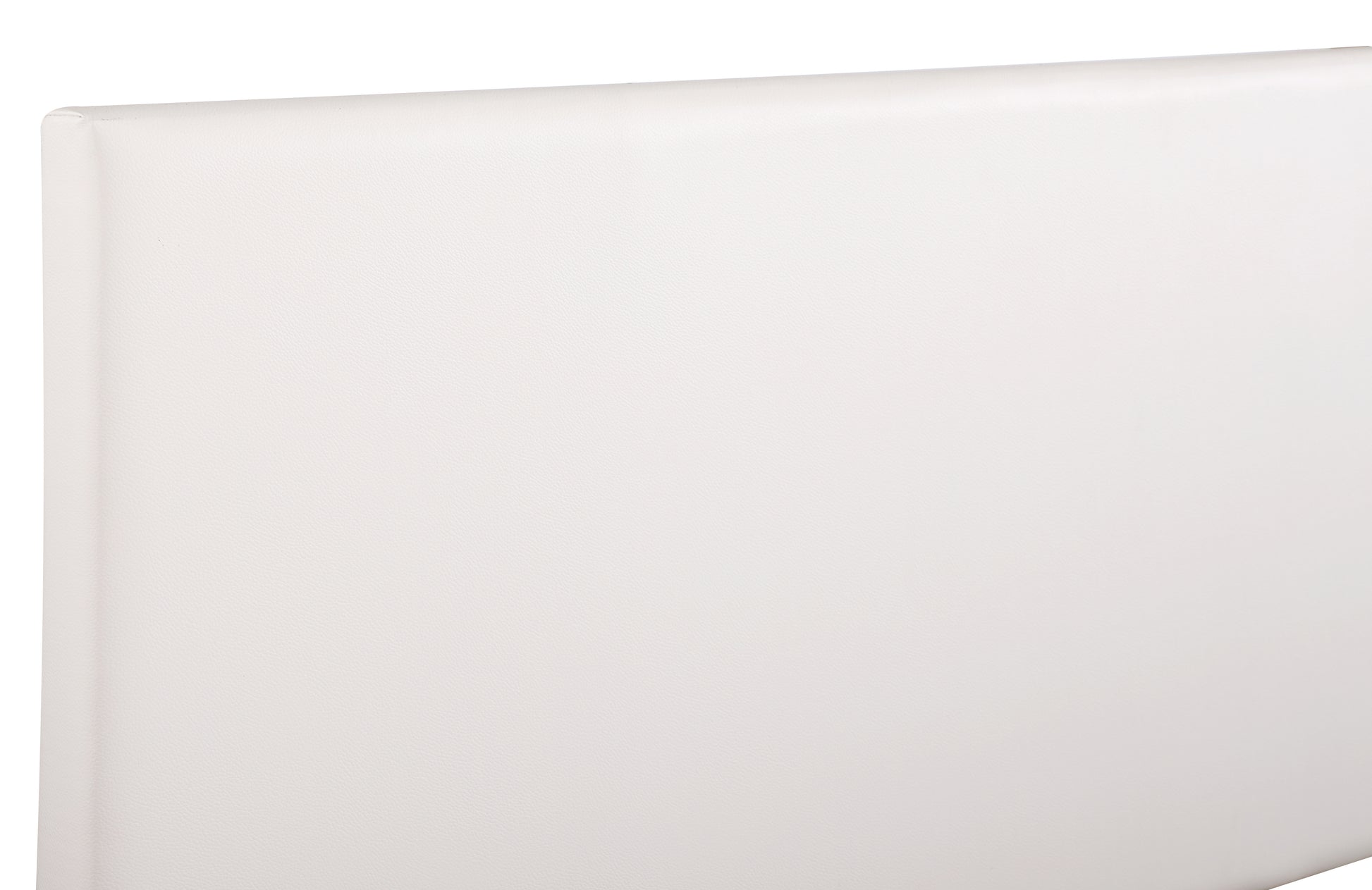 White faux leather headboard with a subtle textured finish for a modern bedroom
