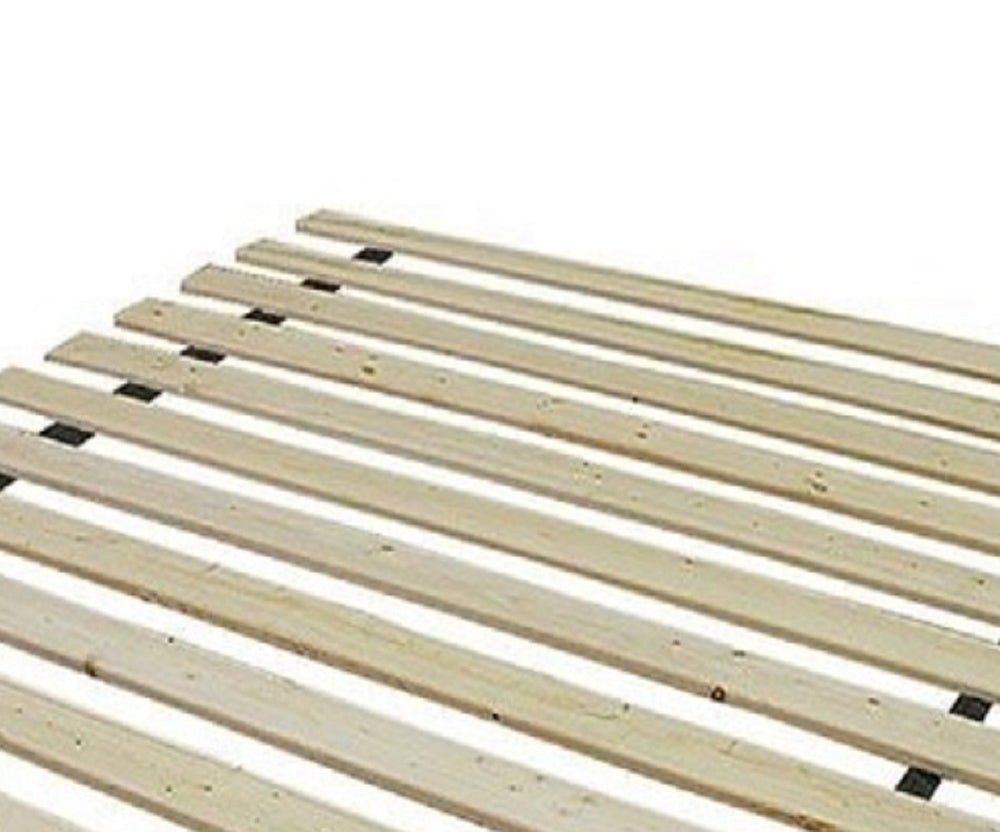 Natural wood bed slats for mattress support