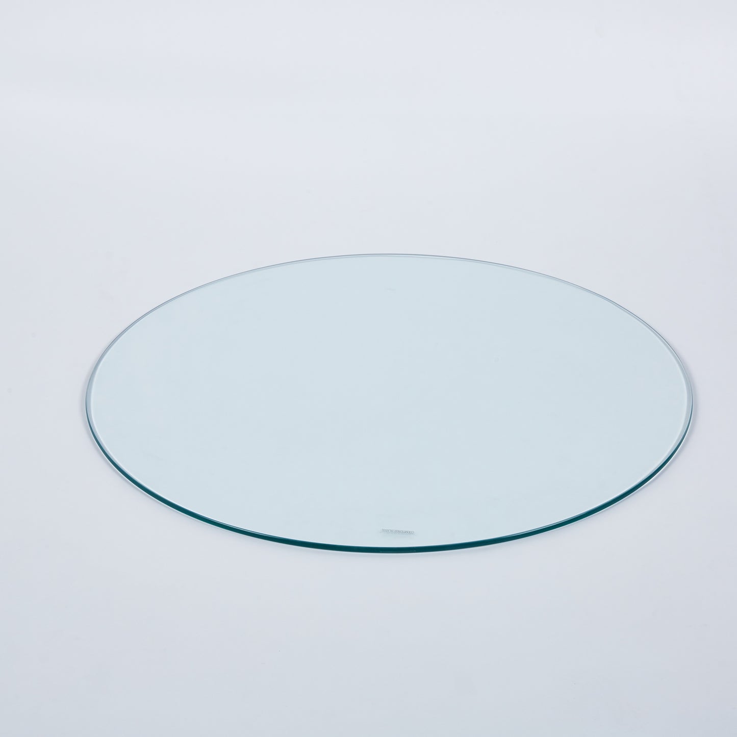 Round tempered glass table top for protection or display
