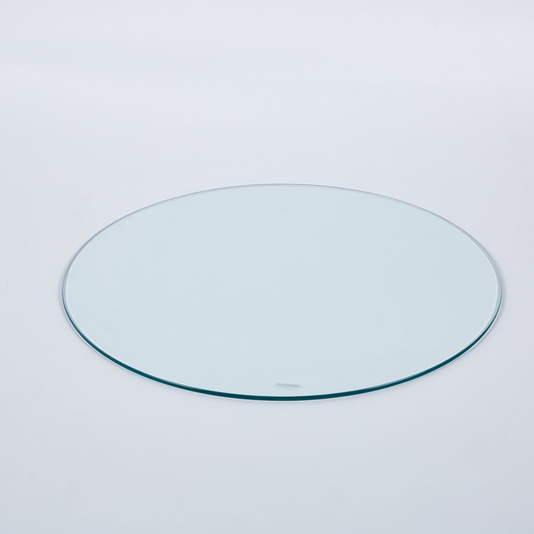 Round tempered glass table top for protection or display